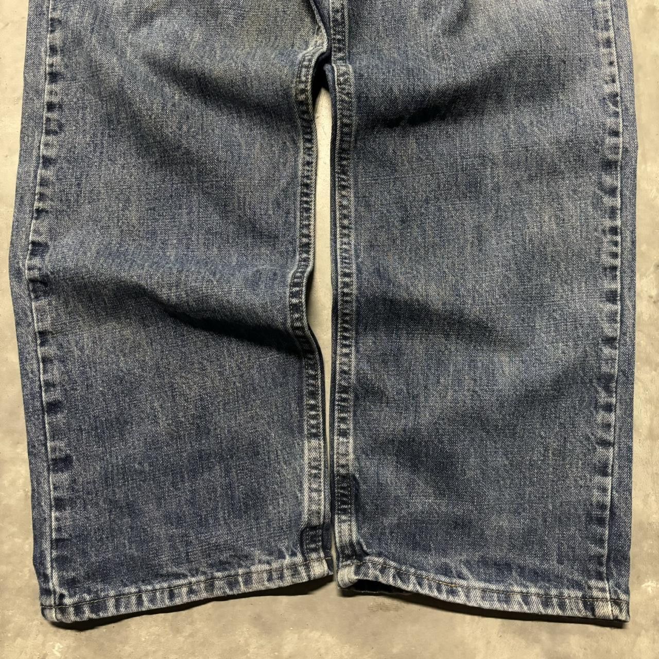 Japanese Brand × Vintage Crazy Vintage Y2K/2000s Grunge Faded Dark Wash Denim Jeans! Size US 38 / EU 54 - 6 Thumbnail