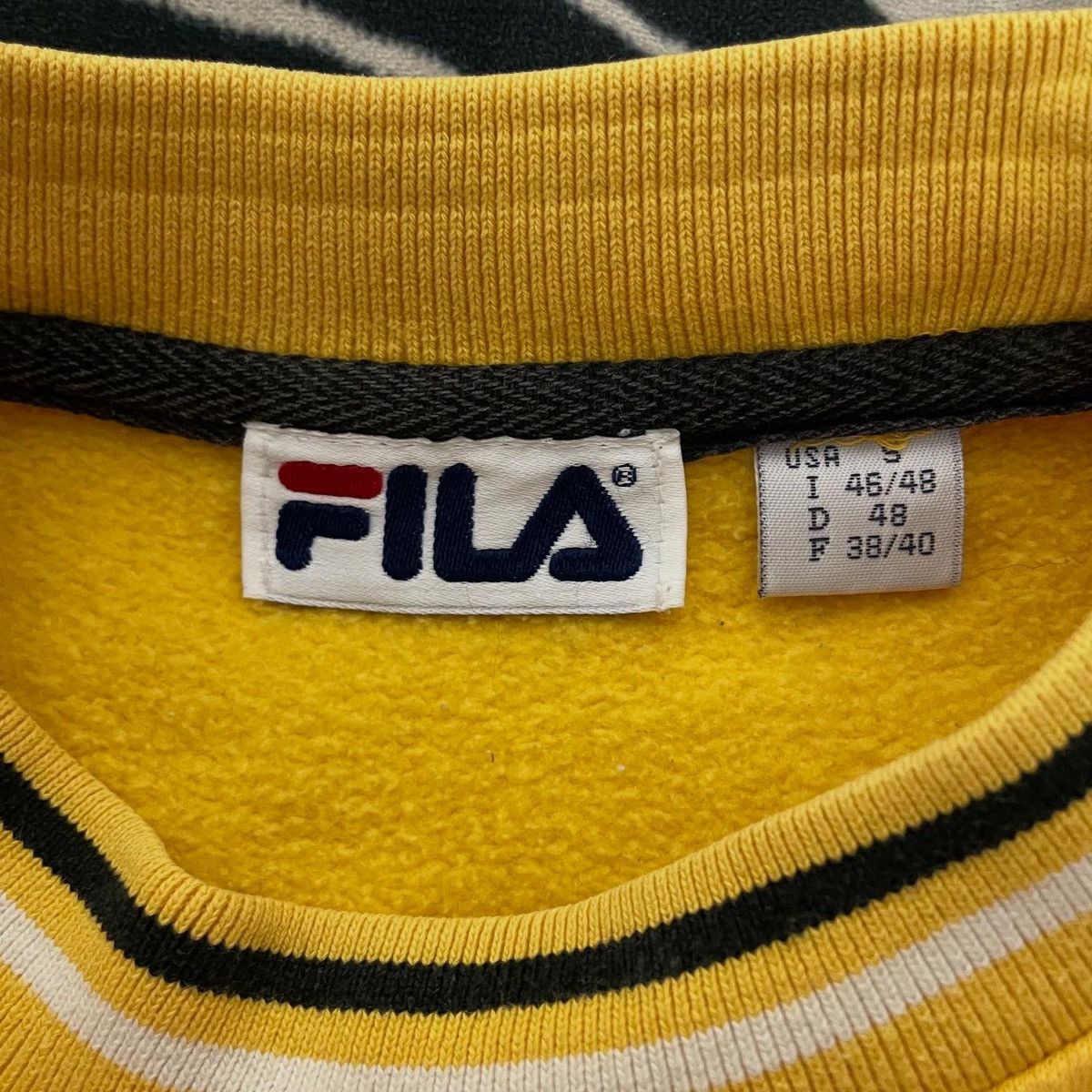 Fila 90s Vintage Fila Sweatshirt Yellow boxy Size US S / EU 44-46 / 1 - 3 Thumbnail