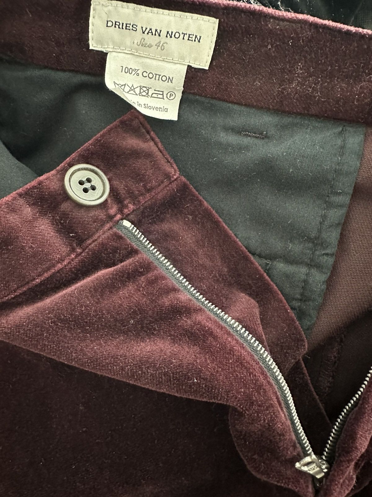 Dries Van Noten Corduroy Brown/red Pants with Plush Texture and Straight Leg Size US 31 - 4 Thumbnail