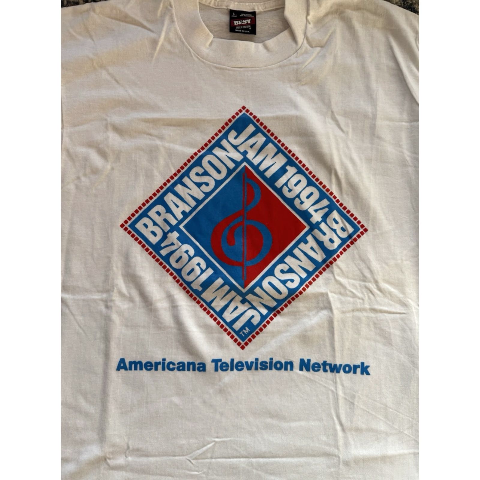 Fruit Of The Loom VINTAGE 1994 Branson Jam Country Music Festival T Shirt L Americana Television Nike Size US L / EU 52-54 / 3 - 2 Thumbnail