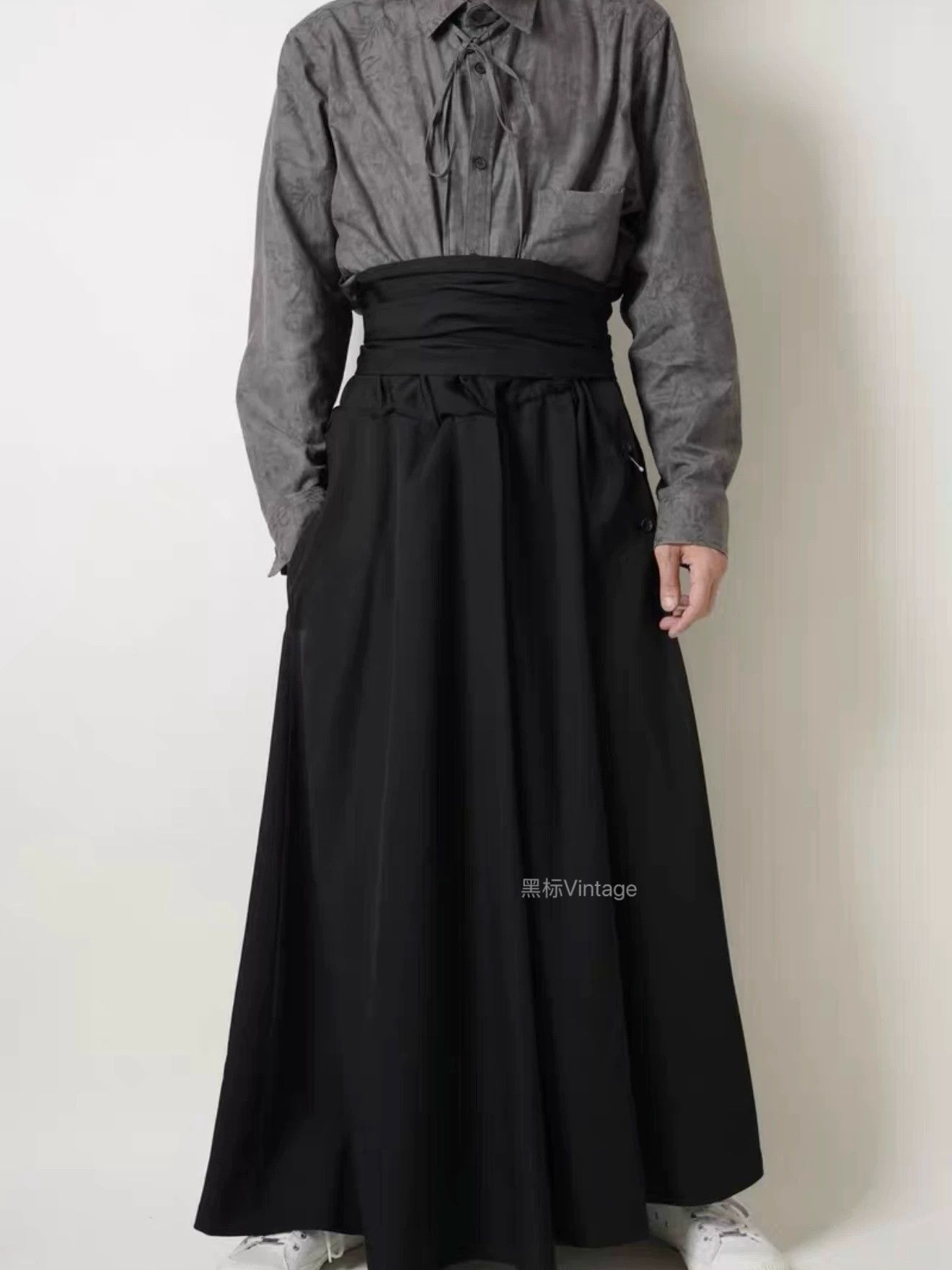 Yohji Yamamoto Yohji Yamamoto 23AW Vintage Belted Kendo Skirt Pants Size US 34 / EU 50 - 4 Thumbnail