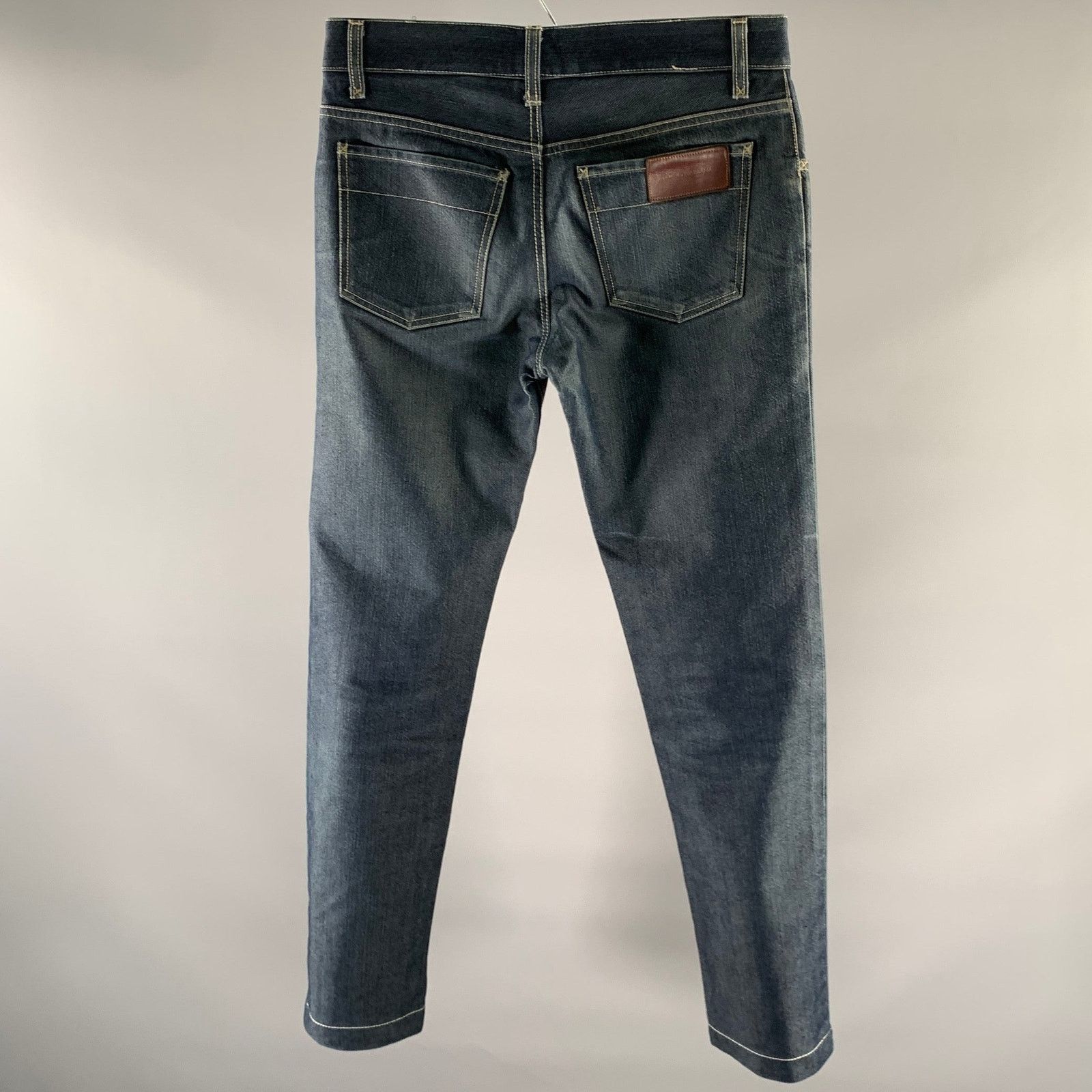 Dolce & Gabbana DOLCE & GABBANA Size 30 Navy Indigo Denim Slim Jeans Size US 30 / EU 46 - 3 Thumbnail