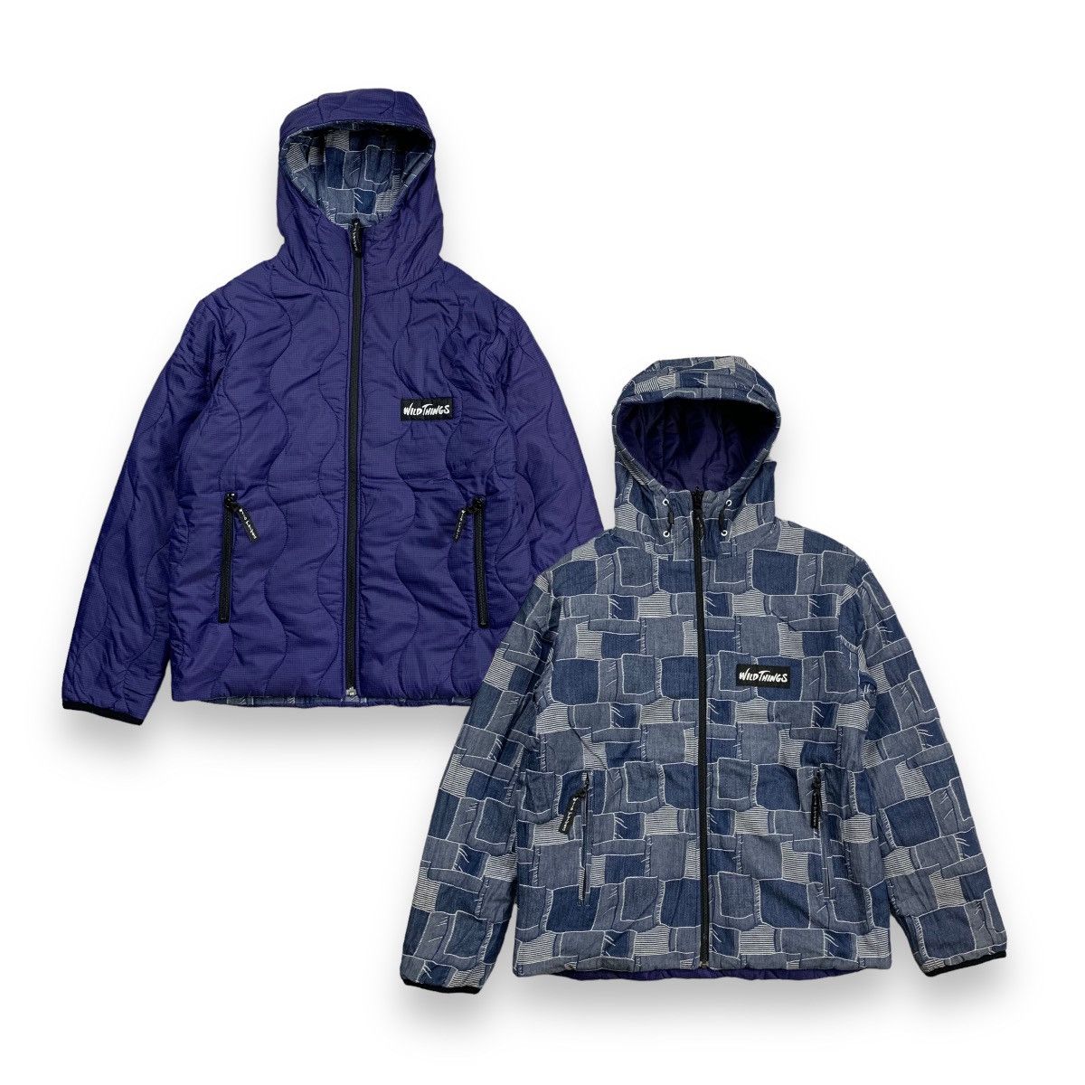 image of Outdoor Life x Wild Things Primaloft Reversible Puffer Jacket in Blue Purple, Men's (Size Medium)