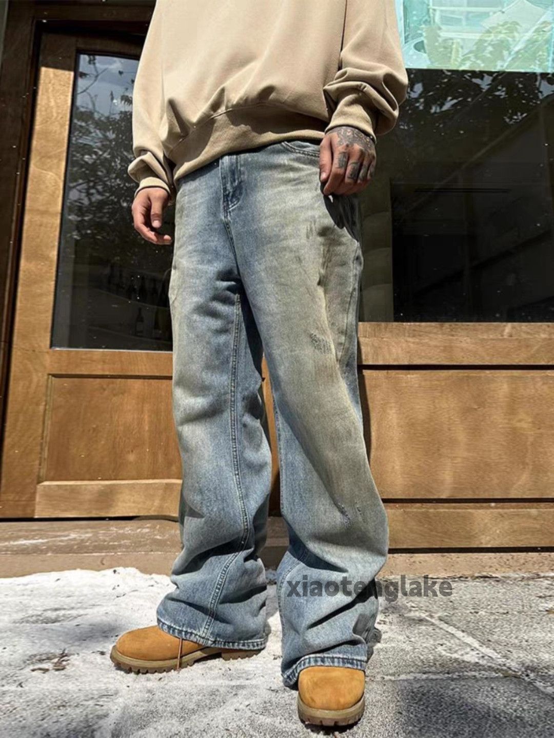 Jean × Vintage washed faded utility punk grunge hiphop rusty paint jeans Size US 36 / EU 52 - 3 Thumbnail