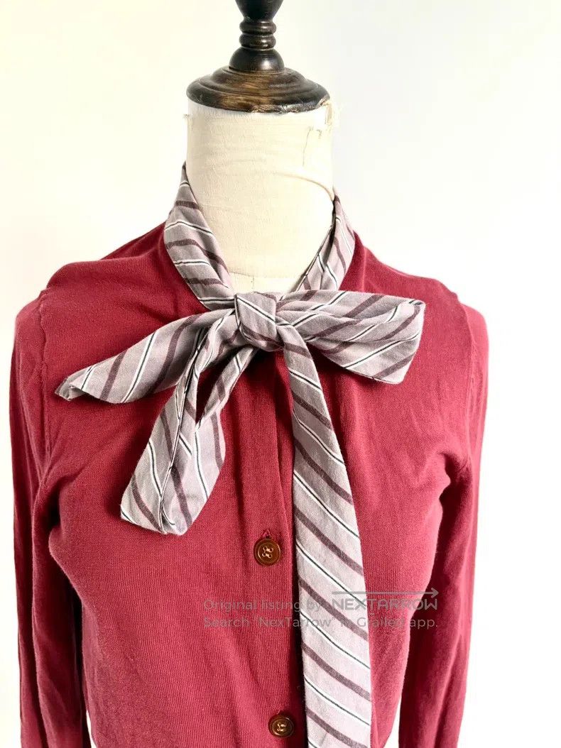Vivienne Westwood Vivienne Westwood Deep Red Bow Tie Knitted Sweater Size L / US 10 / IT 46 - 5 Thumbnail