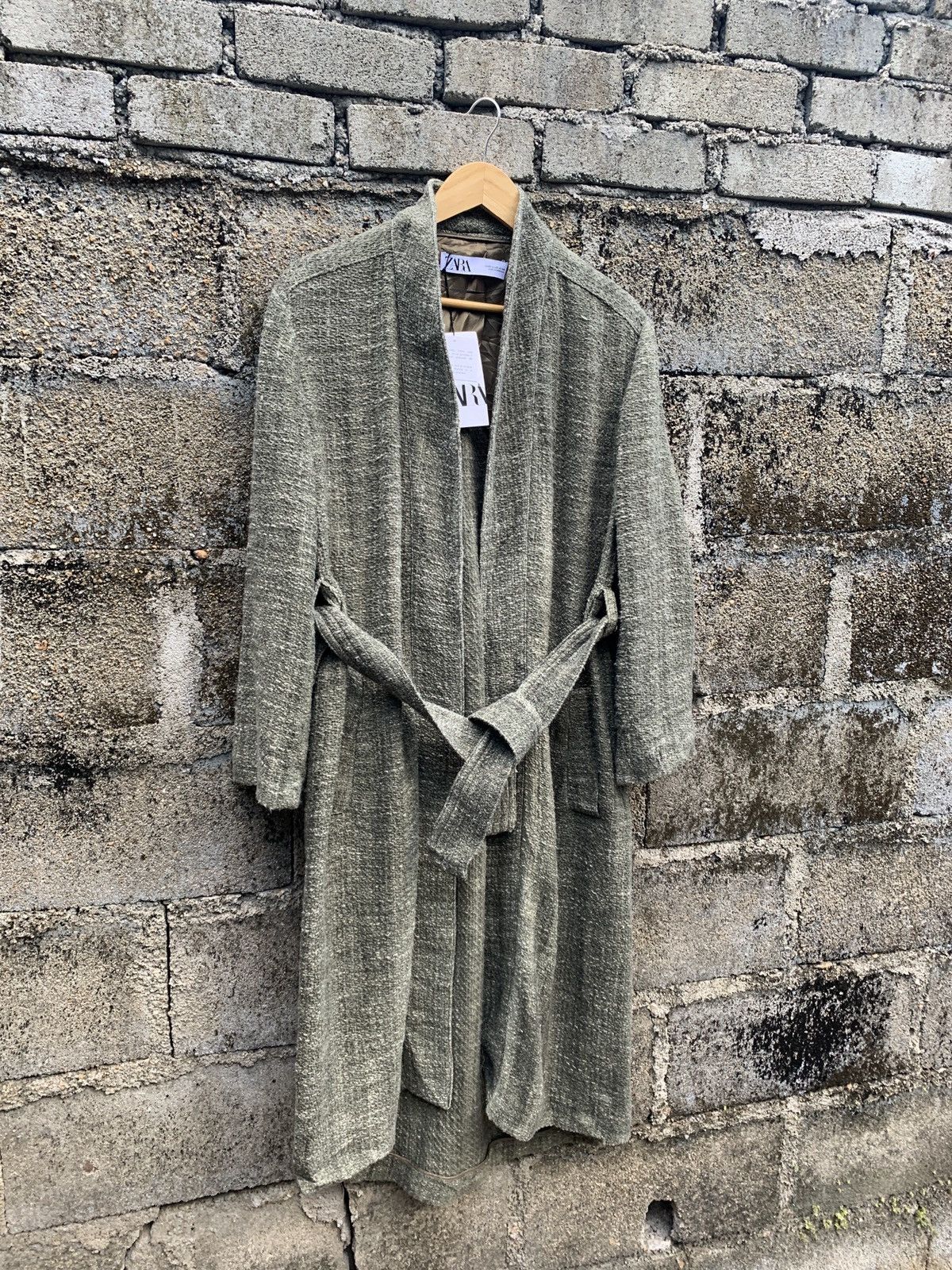 image of Vintage Deadstock Zara Indigo Bath Robe in Green, Men's (Size Large)