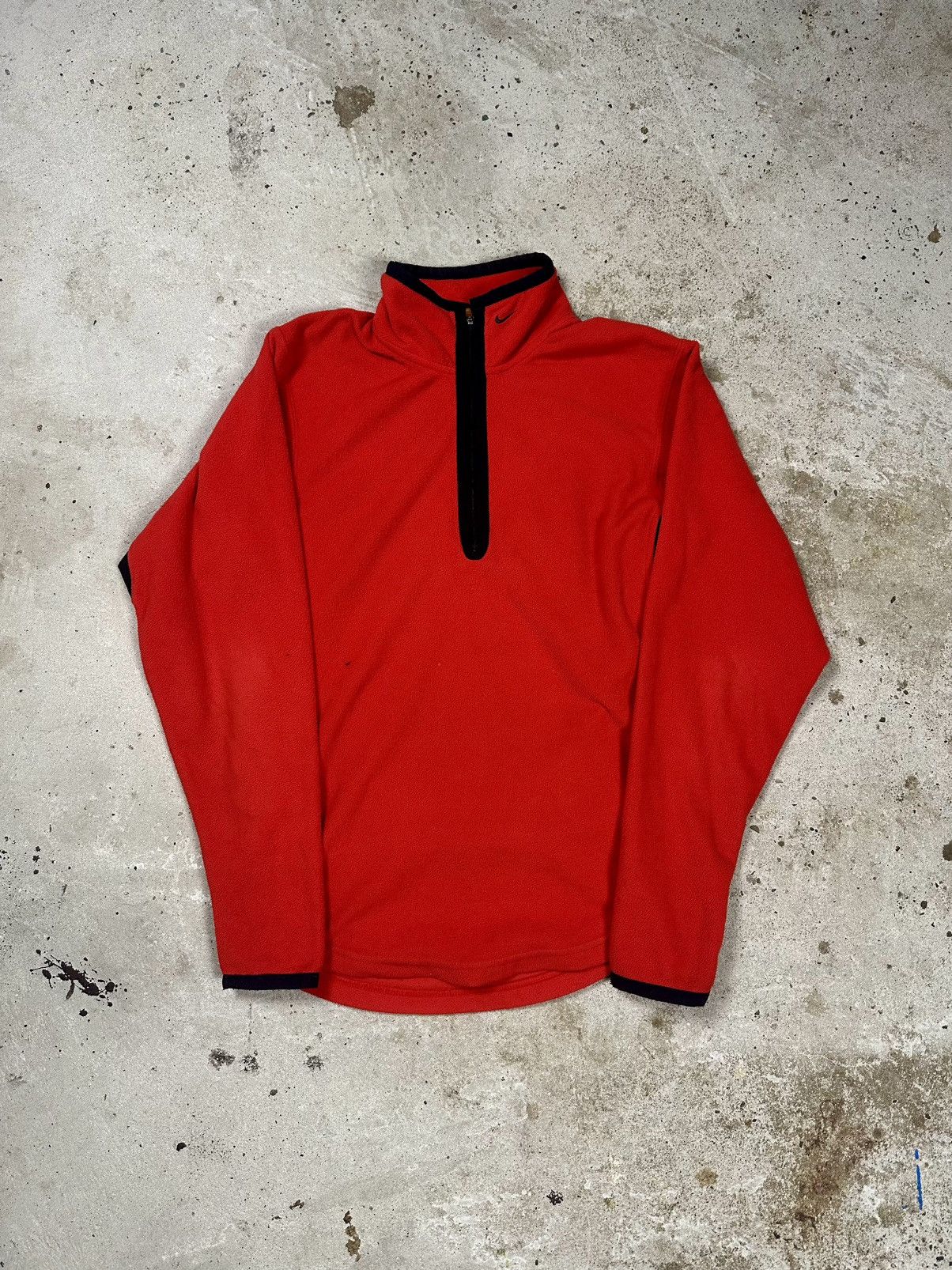 Nike × Vintage Vintage Y2K Nike Fleece Sherpa Swoosh Half Zip Sweatshirt Size US S / EU 44-46 / 1 - 1 Thumbnail