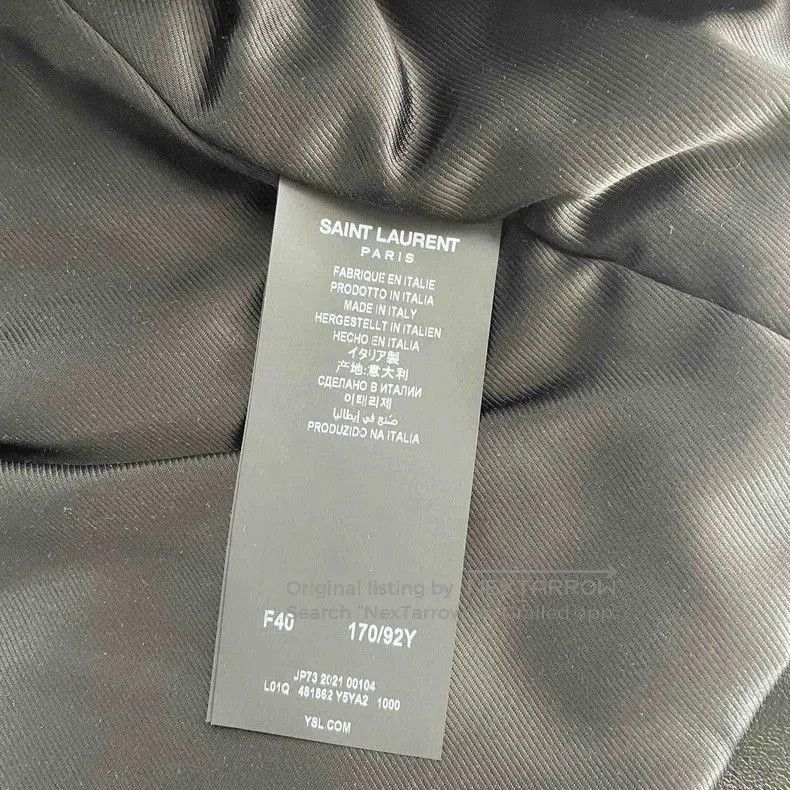 Saint Laurent Paris Saint Laurent Leather Moto Jacket. Size US L / EU 52-54 / 3 - 4 Thumbnail