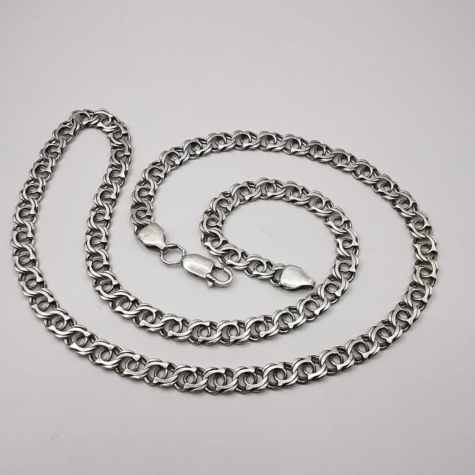 Sterling Silver Vintage Jewelry Chain, 925 Sterling Silver, Signed 20,63g Size ONE SIZE - 1 Thumbnail