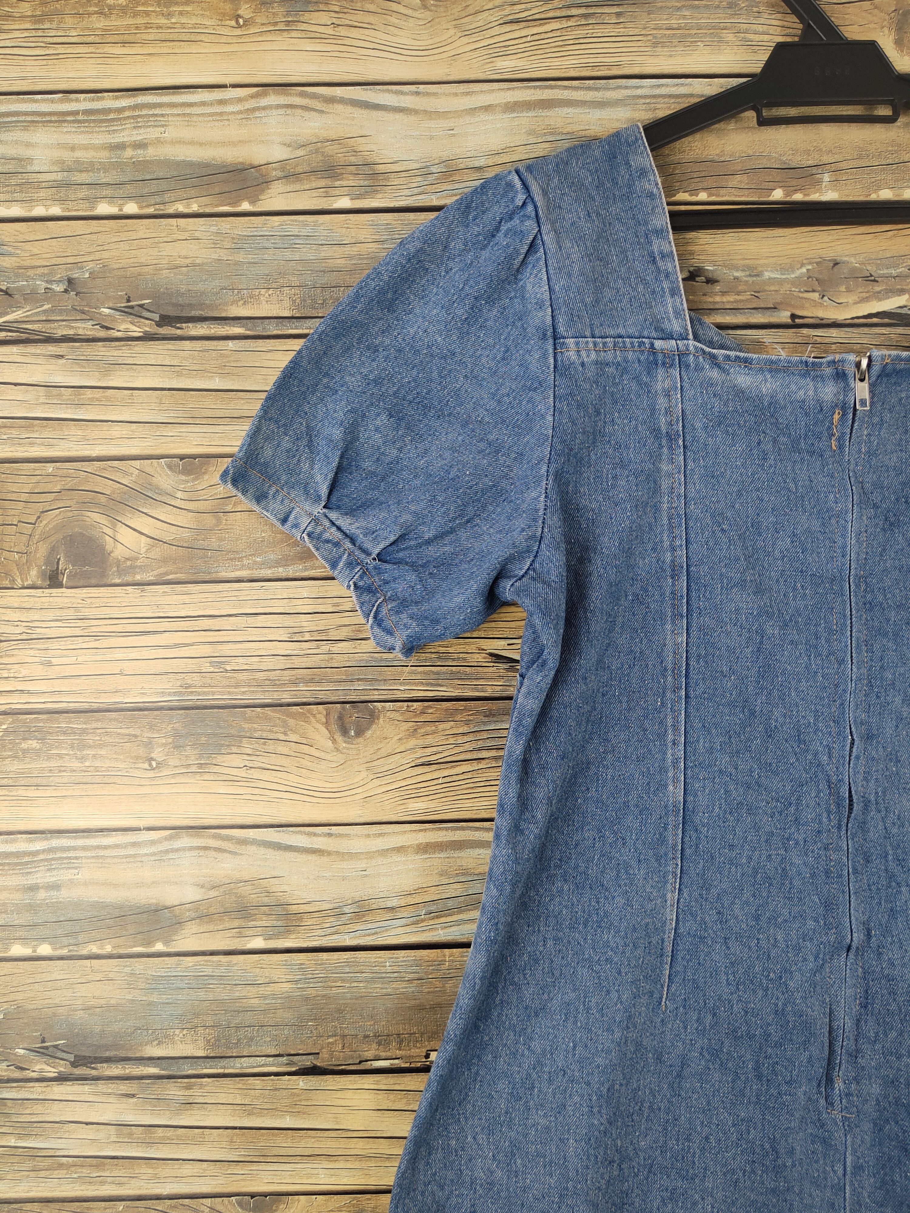 Japanese Brand × Vintage Vintage Japanese Brand Blue Button Up Denim Blouses Size M / US 6-8 / IT 42-44 - 7 Thumbnail