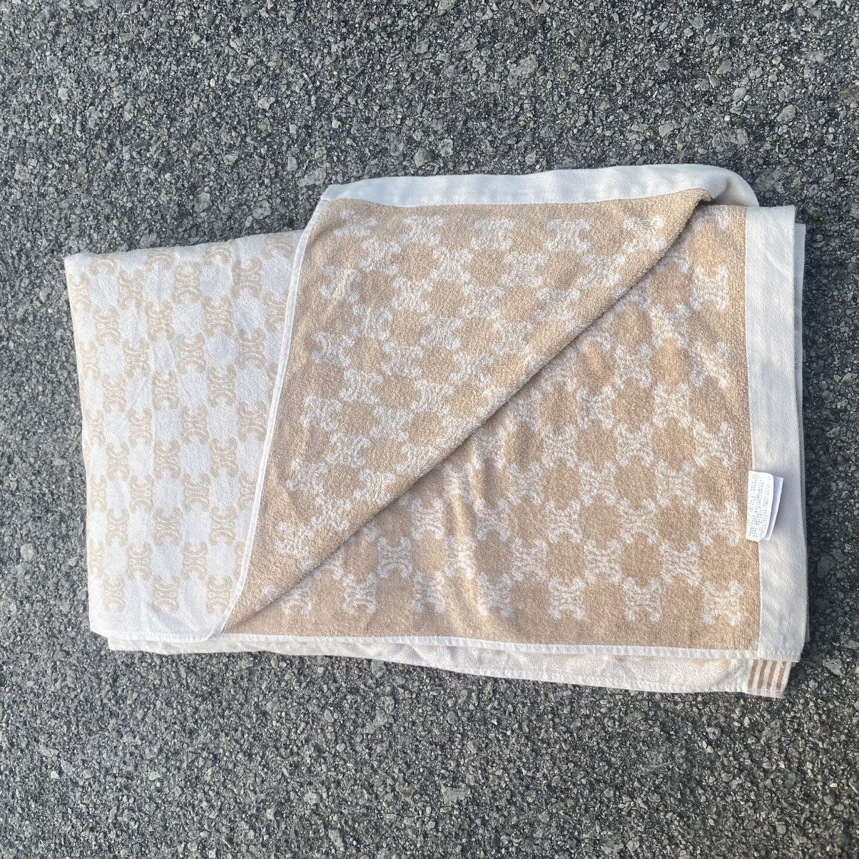 Celine CELINE Hedi Slimane Monogram Cotton Blanket Size ONE SIZE - 3 Thumbnail