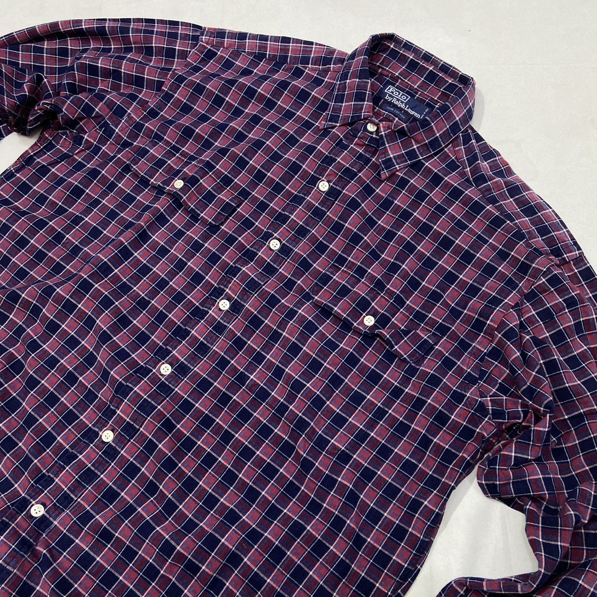 RRL Ralph Lauren Polo by Ralph Lauren Check Double Pocket Shirt Long Sleeve Size US M / EU 48-50 / 2 - 2 Thumbnail