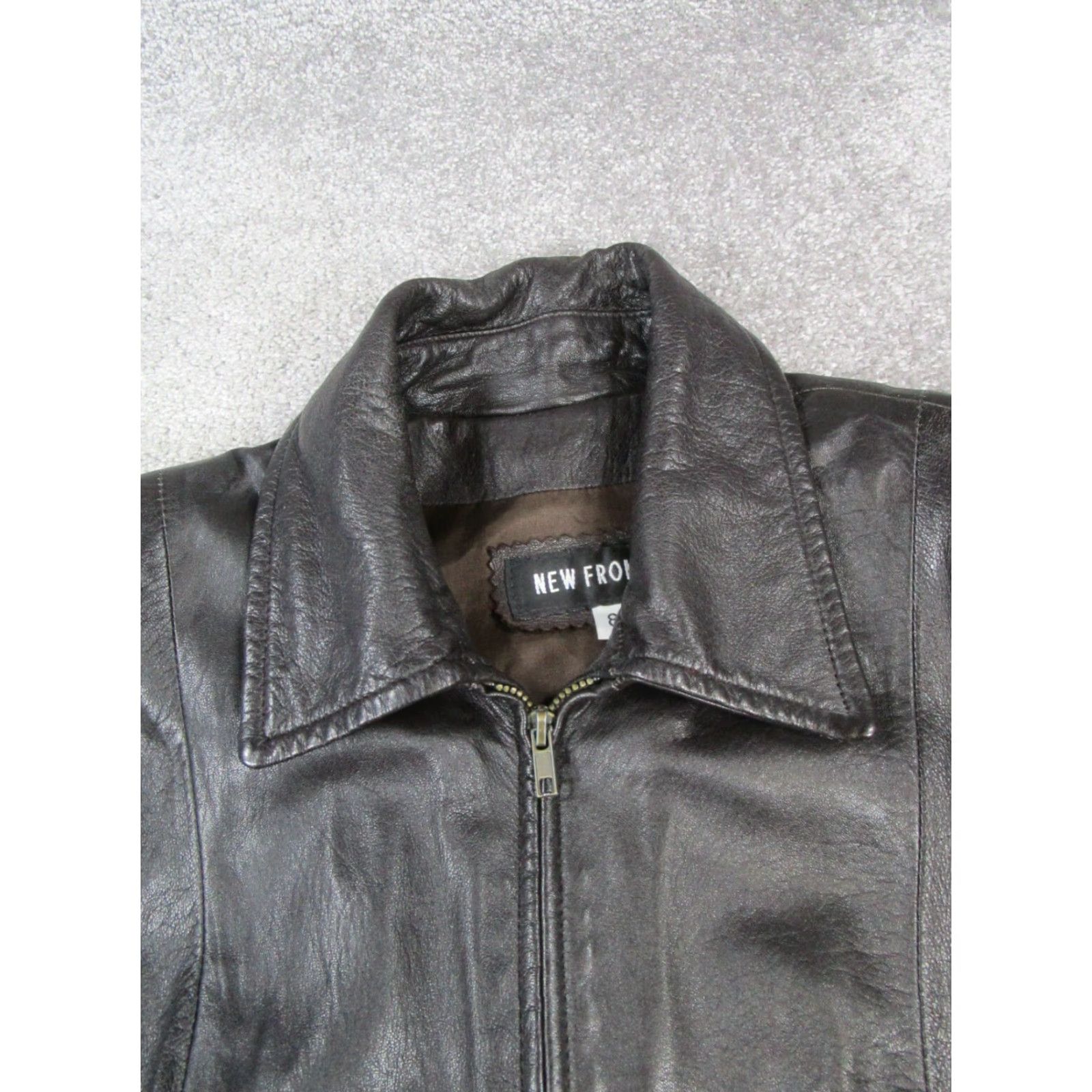 Vintage VINTAGE Frontier Leather Jacket Women's Medium Brown Full Zip 90s Y2K Size M / US 6-8 / IT 42-44 - 2 Thumbnail