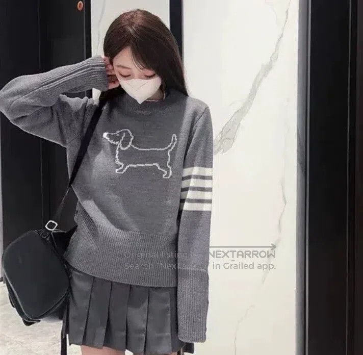 Thom Browne Thom Browne Gray knitted sweater Size US M / EU 48-50 / 2 - 8 Thumbnail