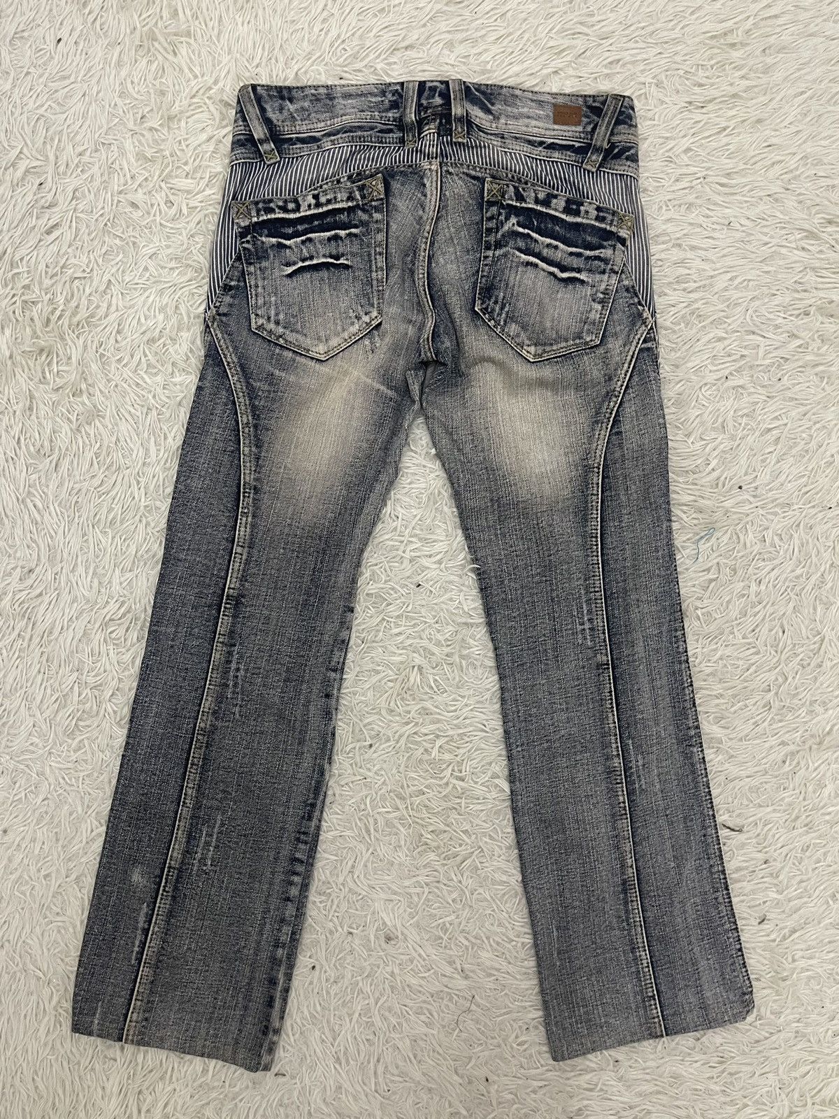 Japanese Brand Flare Jeans NICOLE CLUB For Men Skull Hands Design Size US 30 / EU 46 - 4 Thumbnail
