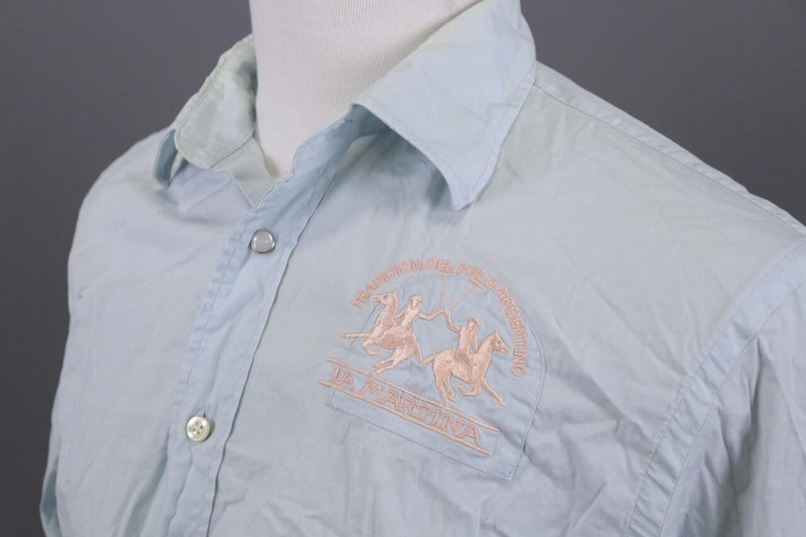 La Martina La Marina Buenos Aires Blue Button Down Shirt Size XXL Size US XXL / EU 58 / 5 - 8 Thumbnail