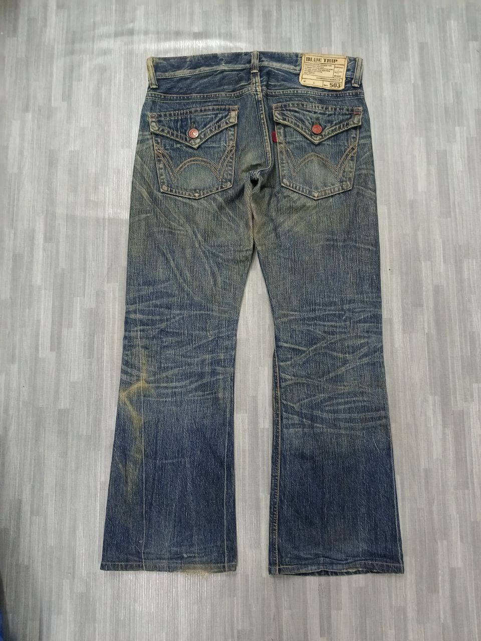 Vintage FLARE SICK EDWIN DENIM PANTS Size US 32 / EU 48 - 3 Thumbnail
