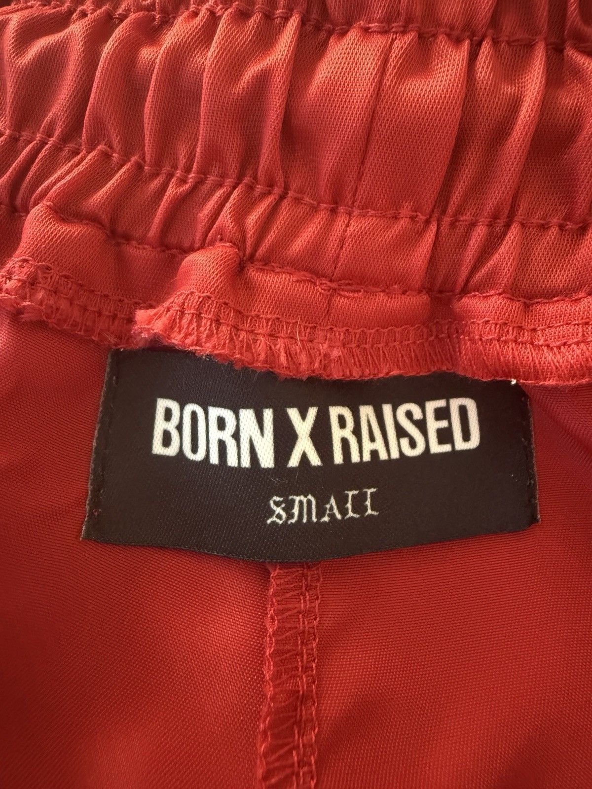 Born X Raised Red Nylon Warm Up Pants With Zipper Size Small Size US 30 / EU 46 - 4 Thumbnail