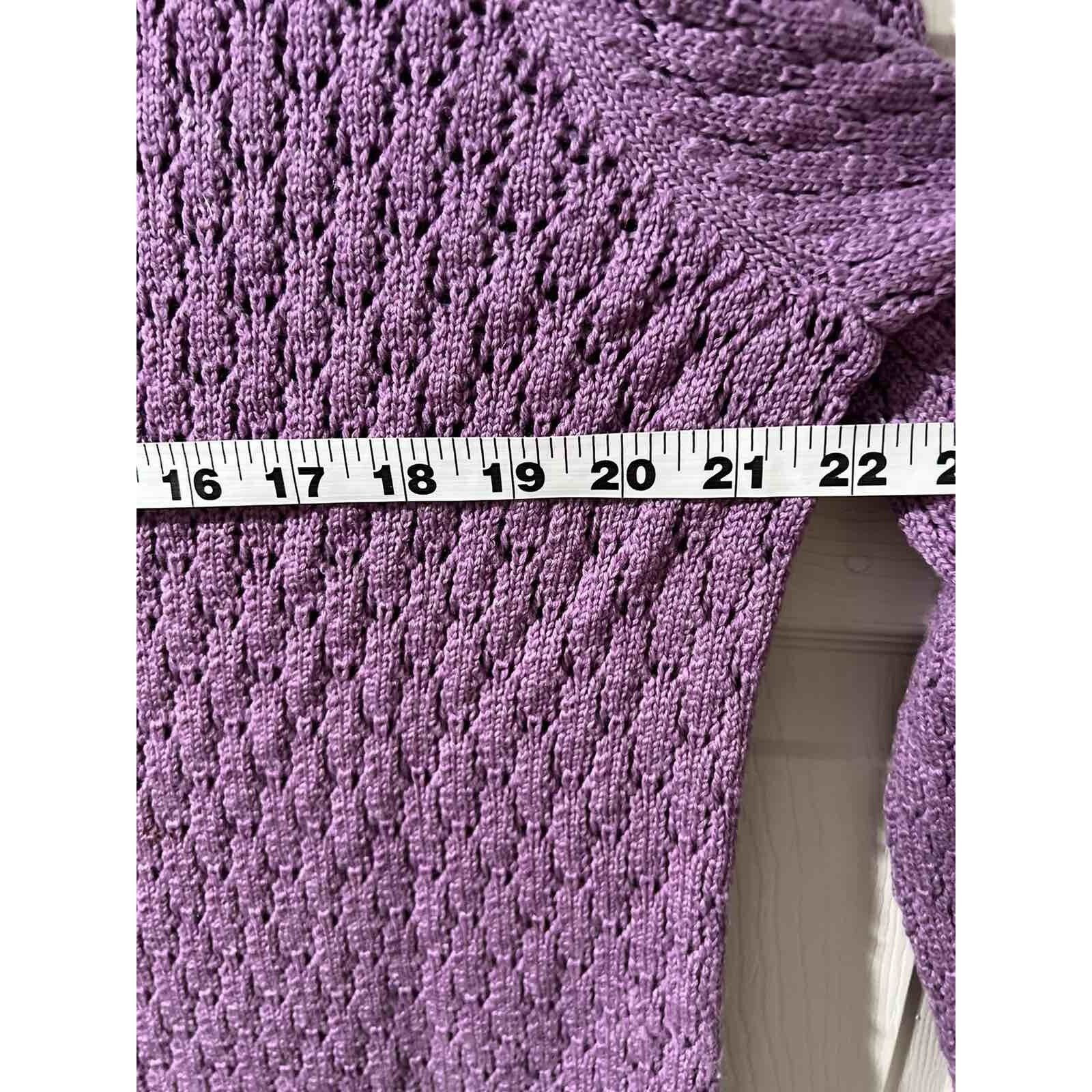 Eileen Fisher EILEEN FISHER MERINO WOOL S Sleeve Purple Size Small A000240 Size S / US 4 / IT 40 - 5 Thumbnail