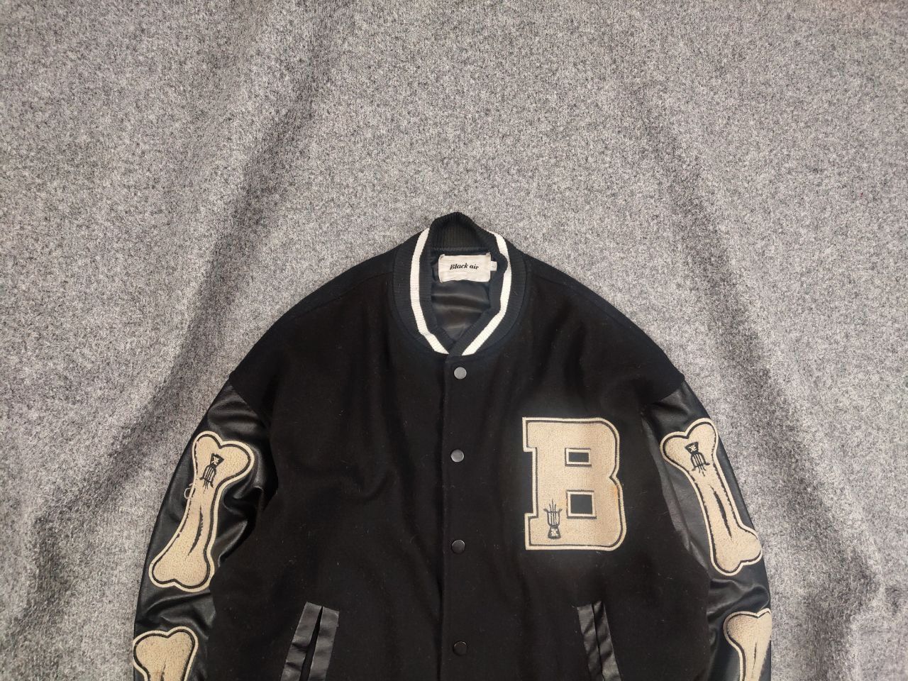 If Six Was Nine Vintage Bones Japan Skeleton Letterman Varsity Bomber Jacket Size US M / EU 48-50 / 2 - 2 Thumbnail