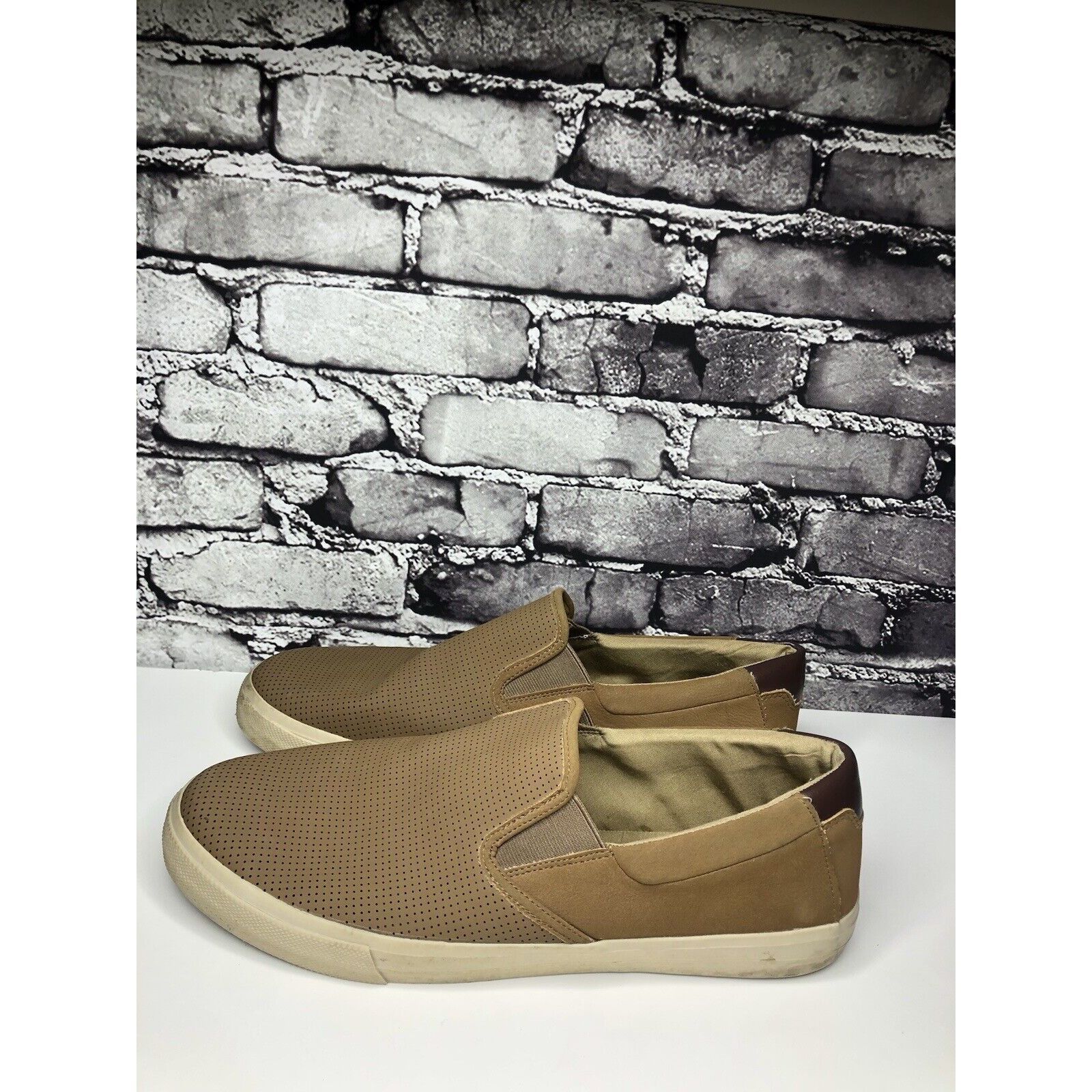 Other Thom McAn Buckley Tan Brown Loafer Slip On Sneaker Shoes Men Size US 13 / EU 46 - 12 Thumbnail