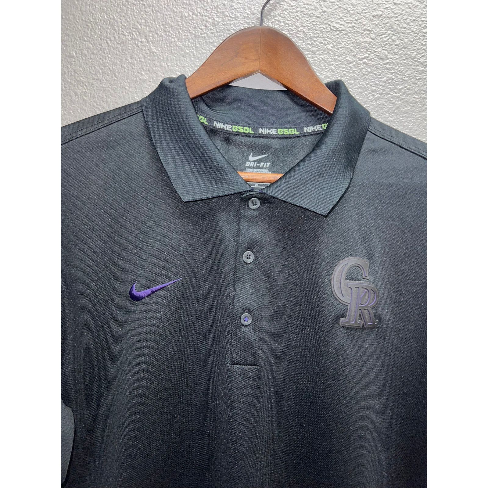Nike Nike Baseball Polo Shirt Colorado Rockies MLB Black Large Size US L / EU 52-54 / 3 - 2 Thumbnail