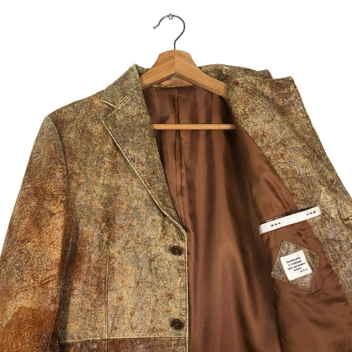 Japanese Brand 🔥RARE VINTAGE LEATHER BIKER JACKET ABX ISSEY MIYAKE Size US M / EU 48-50 / 2 - 12 Thumbnail