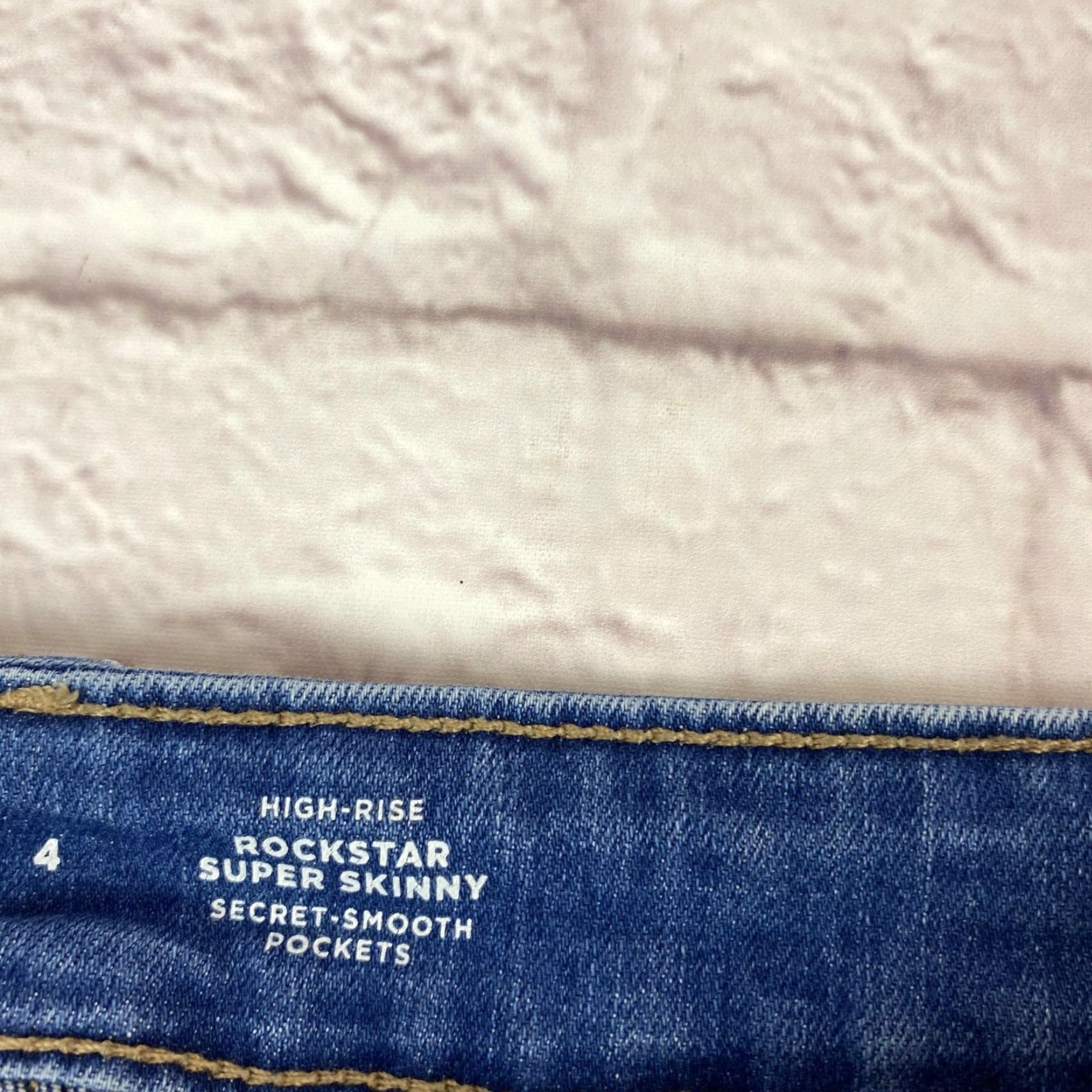 Old Navy Old Navy Jeans 4 Womens Blue High Rise Rockstar Super Skinny Stretch Denim Size 27" / US 4 / IT 40 - 2 Thumbnail