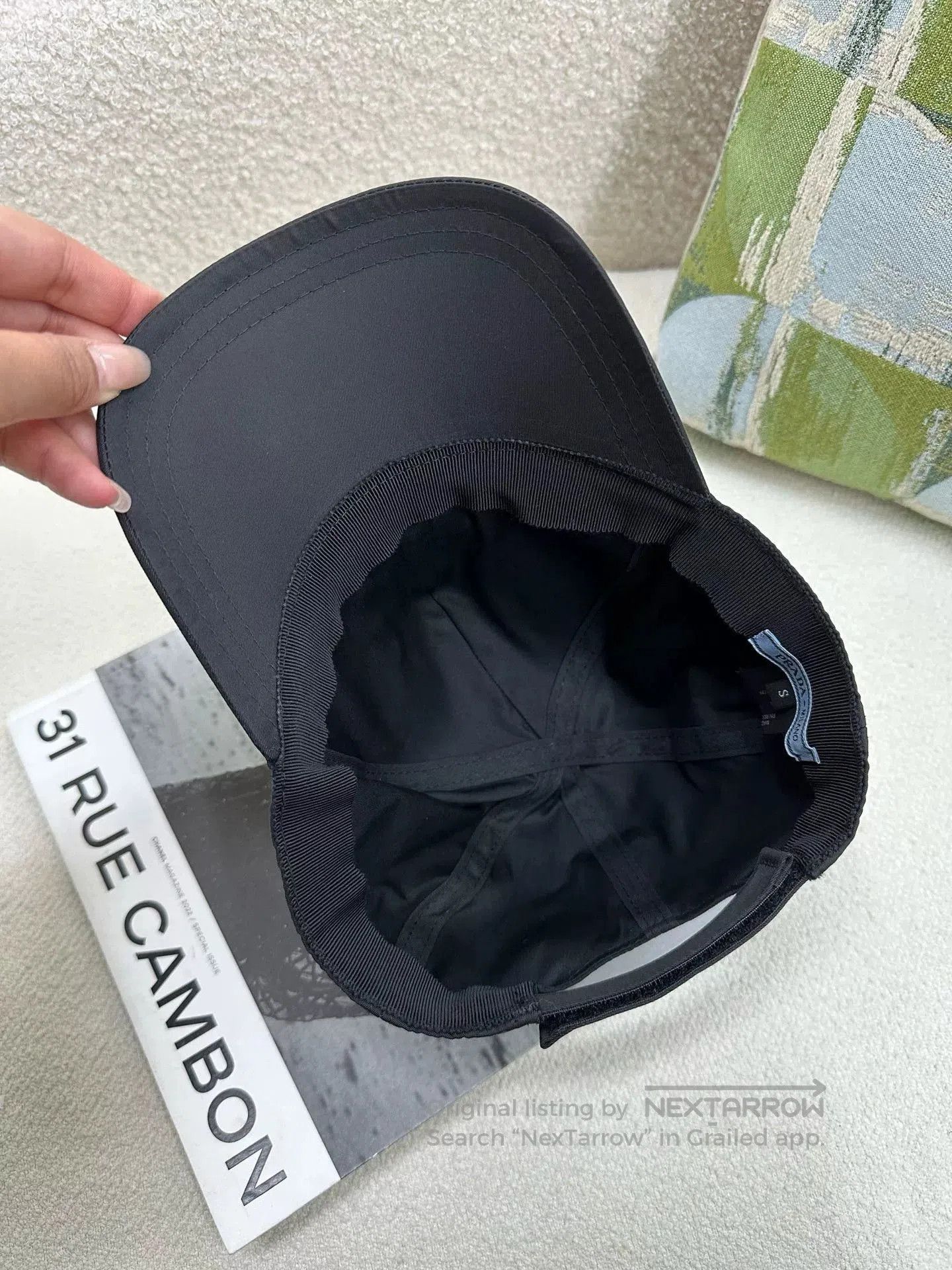 Prada Prada Black Large Logo Baseball Cap. Size ONE SIZE - 5 Thumbnail