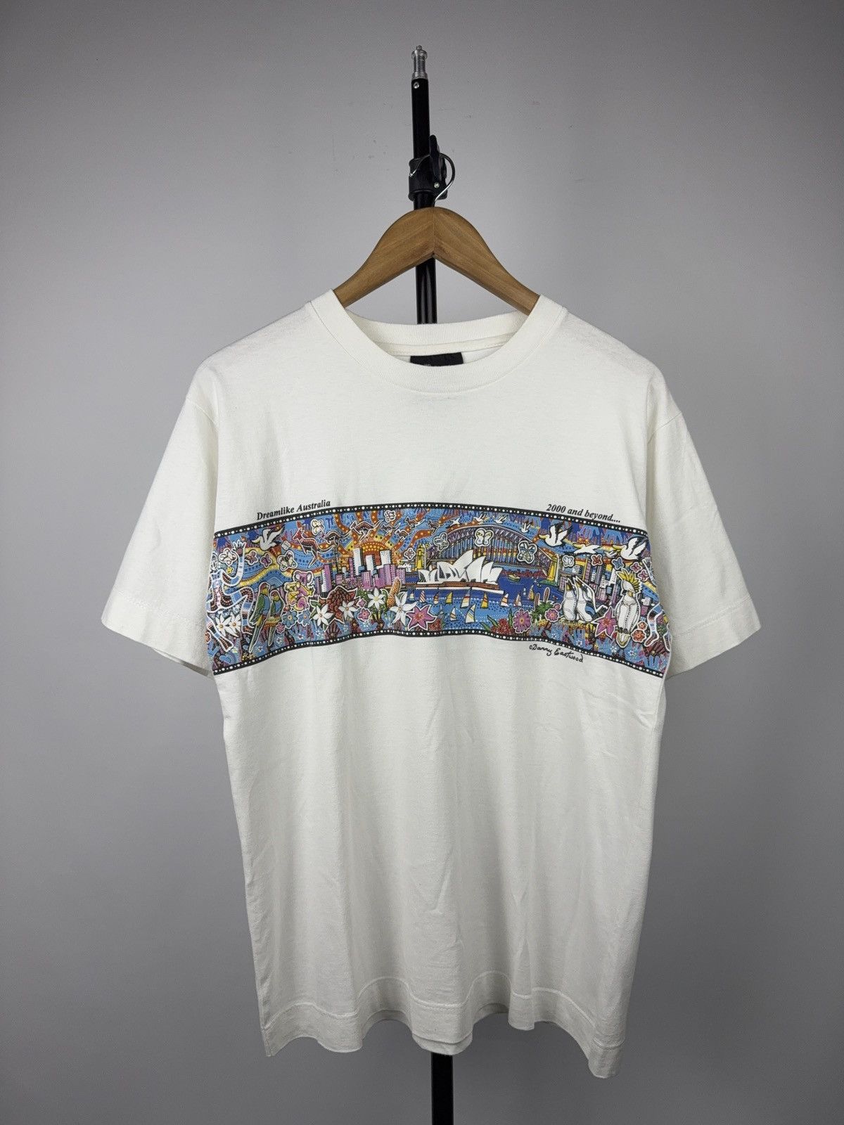Vintage Retro 00s Dreamlike Australia Jenny Eastwood Art T-Shirt M Size US M / EU 48-50 / 2 - 1 Thumbnail