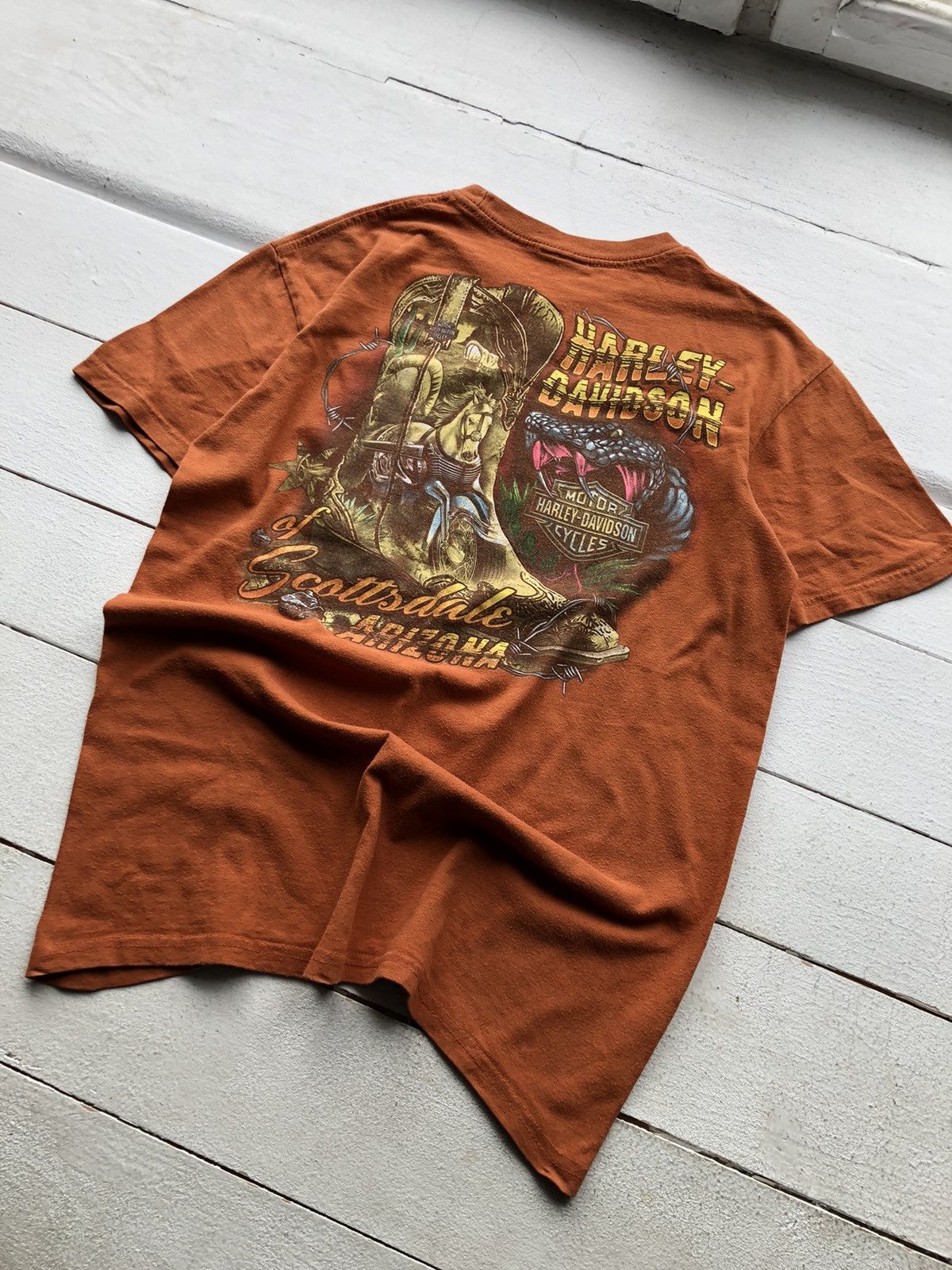 Band Tees × Harley Davidson × Vintage Harley Davidson Legendary Quality Arizona Scottsdale Size US M / EU 48-50 / 2 - 1 Thumbnail