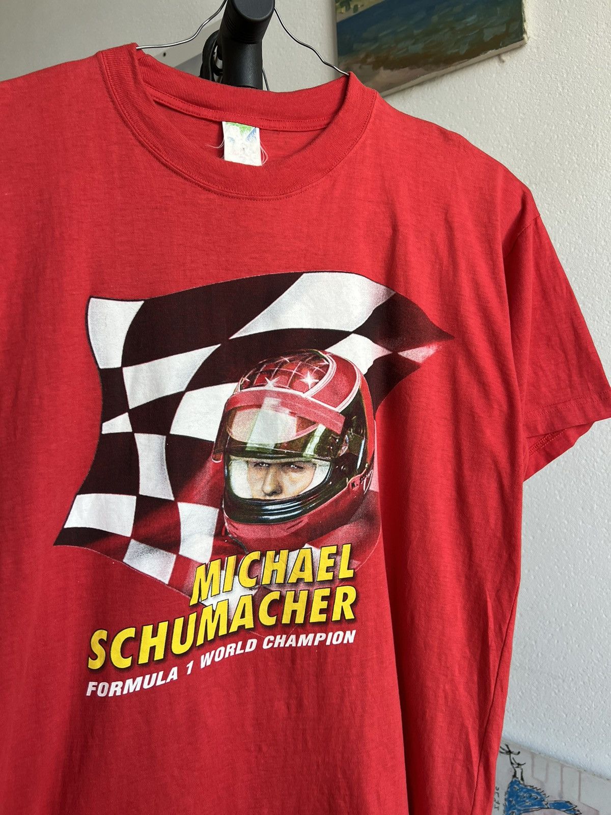 Ferrari × Vintage Michael Schumacher race to win t shirt 90s Size US XL / EU 56 / 4 - 2 Thumbnail