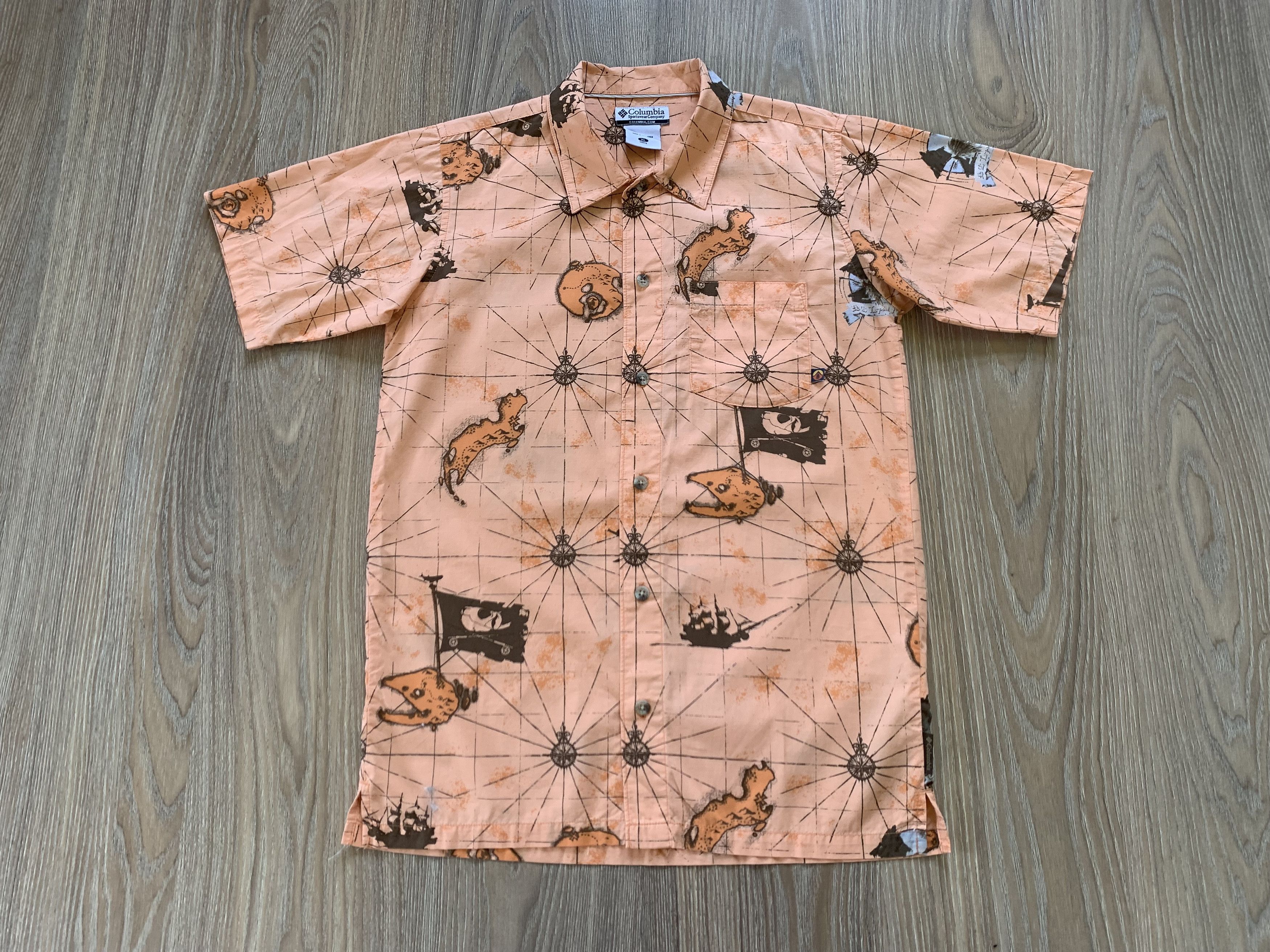 Columbia Columbia Youth Printed Cotton Hawaiian Shirt Size US XXS / EU 40 - 2 Thumbnail