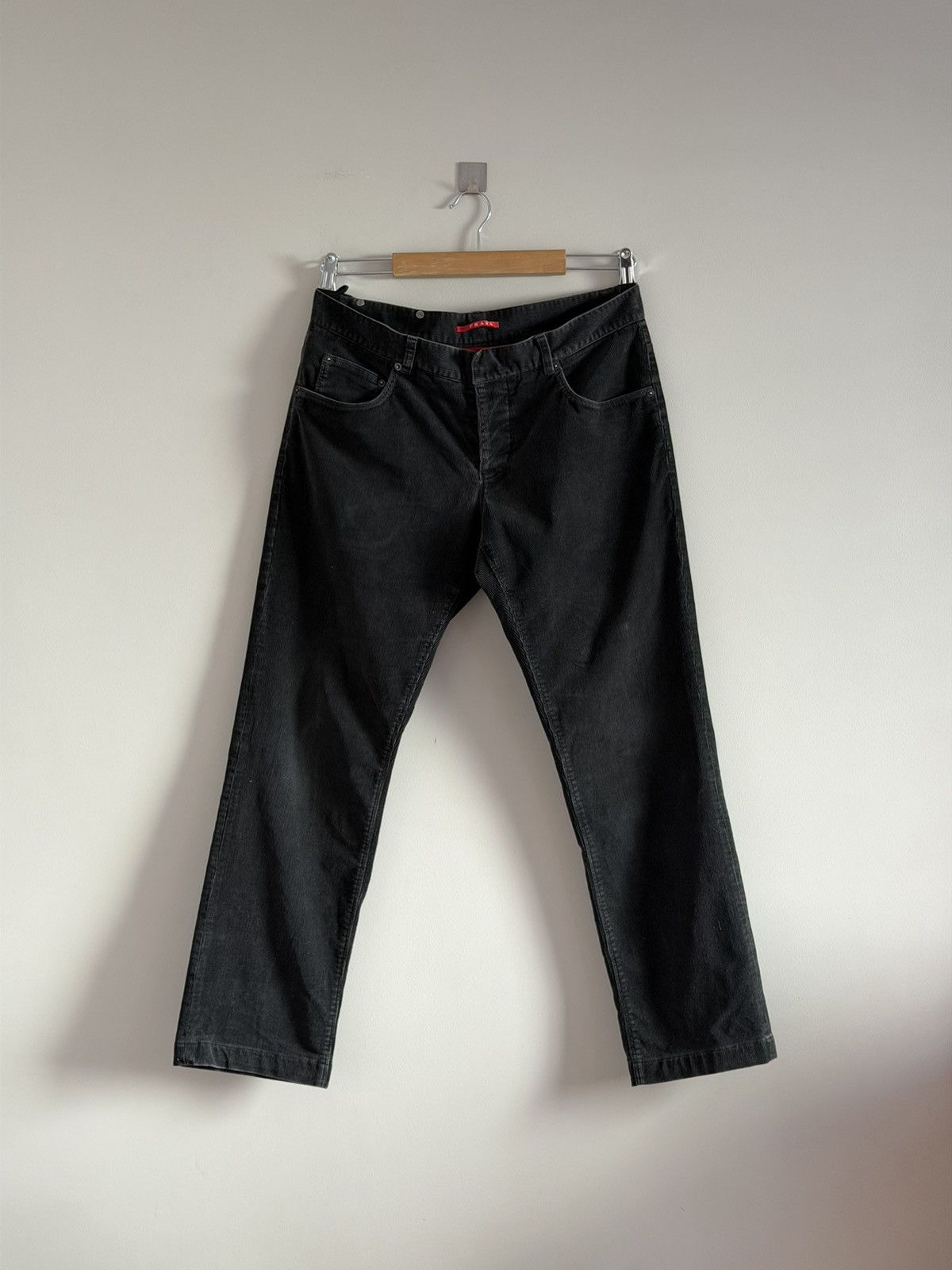 Prada Prada Black Corduroy Pants Zip Pocket Archive Size US 32 / EU 48 - 5 Thumbnail