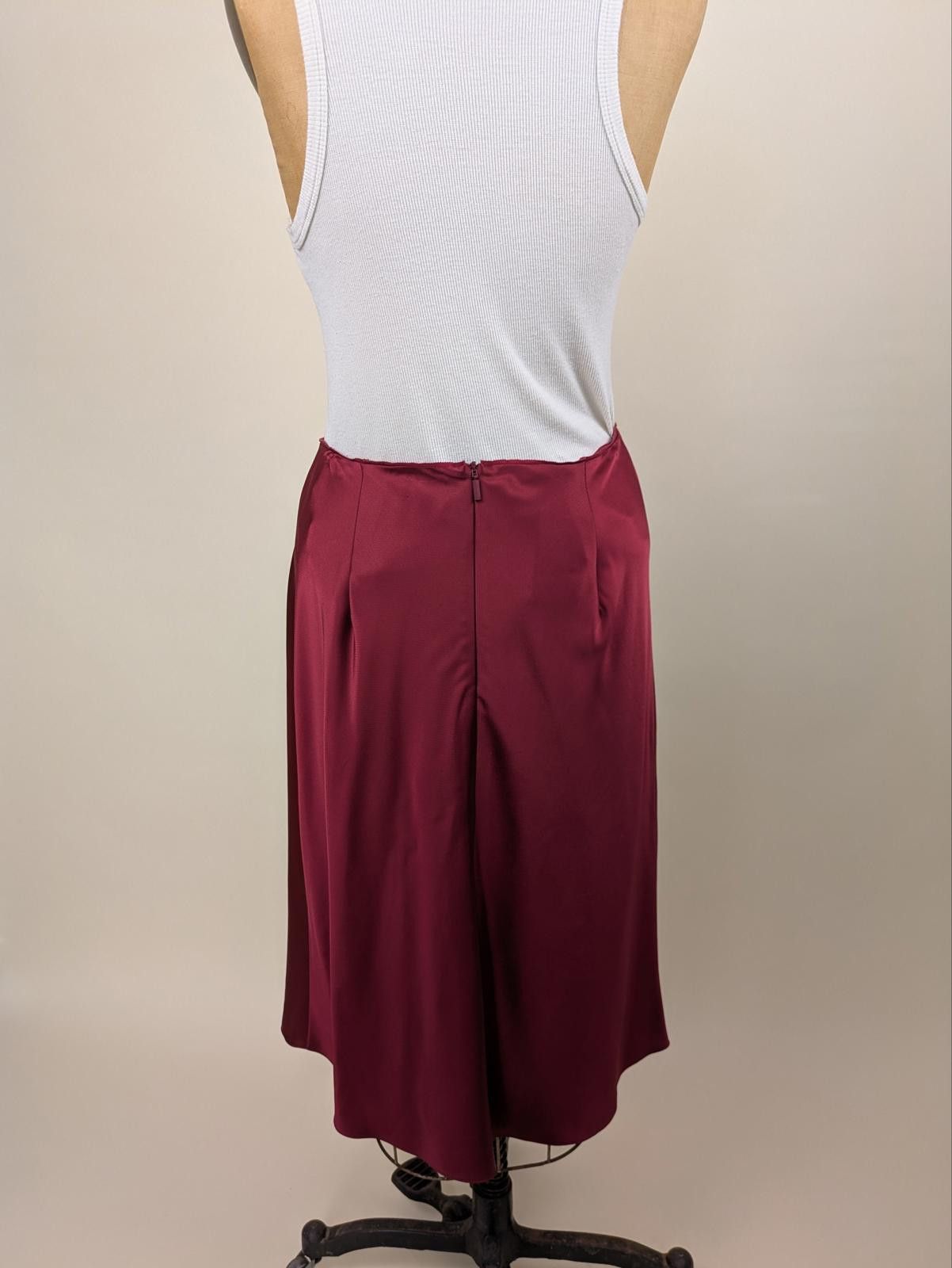 Other Lafayette148 valentine red silk midi skirt Size 32" / US 10 / IT 46 - 5 Thumbnail