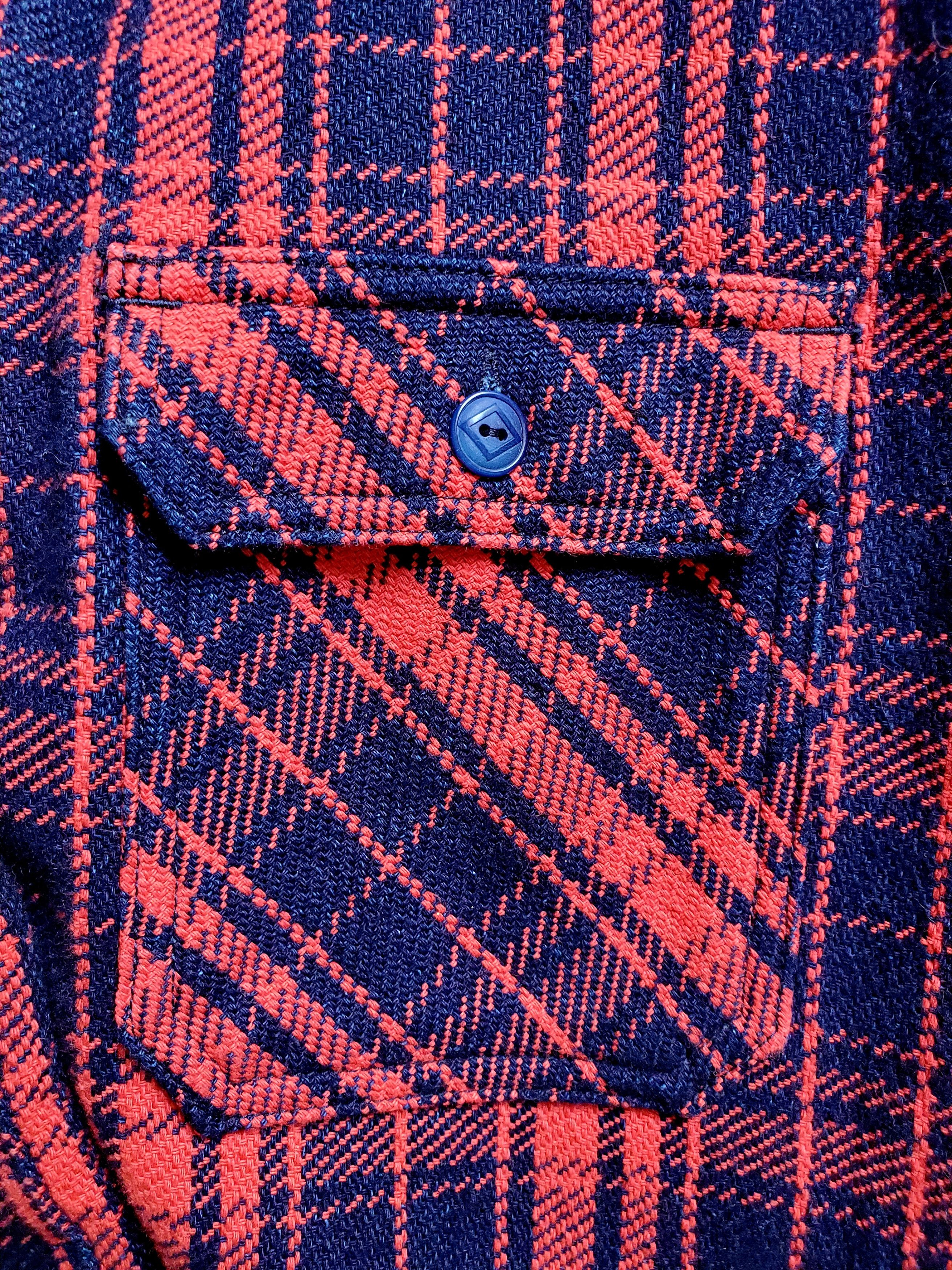 Samurai Jeans SIN16-01 Rope Dyed Indigo & Vermillion Flannel Size US L / EU 52-54 / 3 - 7 Thumbnail