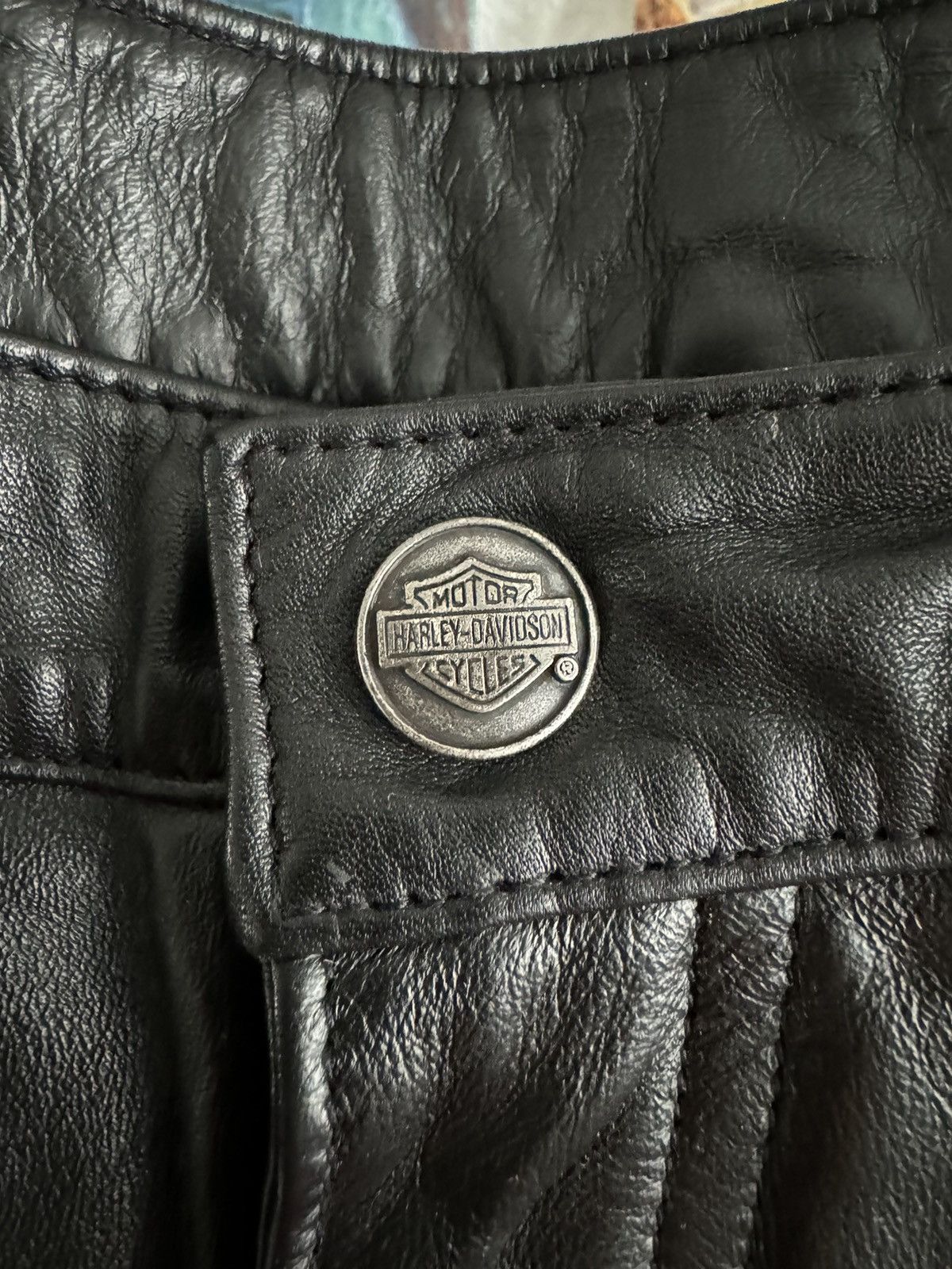 Harley Davidson Harley Davidson black leather pants Size 30" / US 8 / IT 44 - 5 Thumbnail