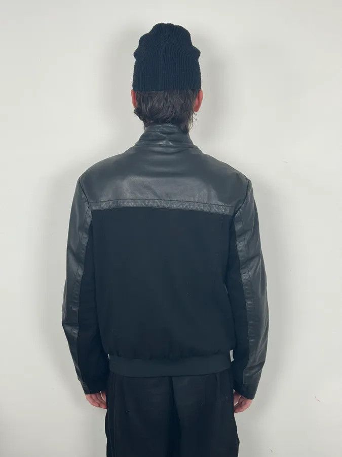 Dirk Bikkembergs 2010s Dirk Bikkembergs Black Hybrid Leather Biker Jacket Size US M / EU 48-50 / 2 - 3 Thumbnail