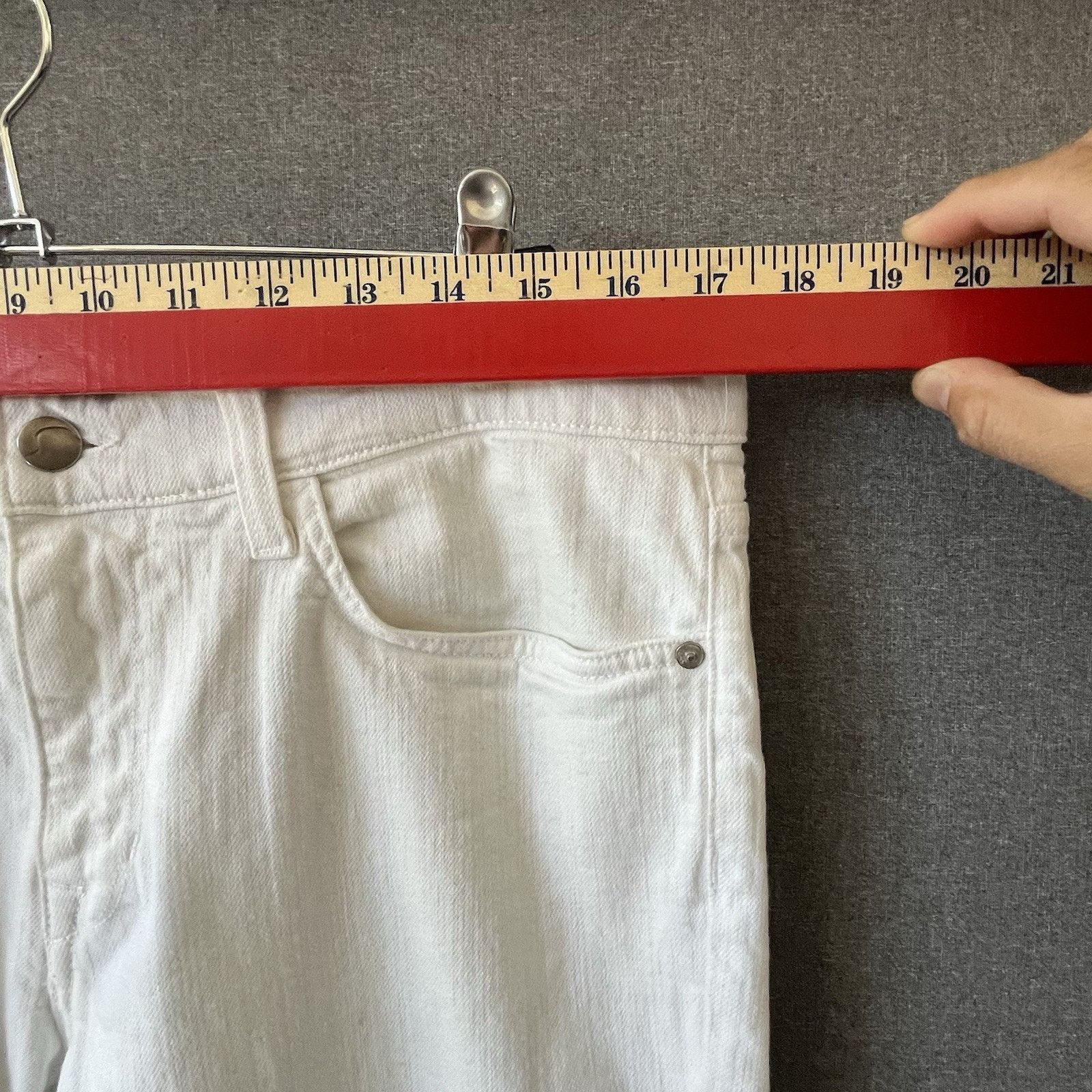 Joe's Joe's Jeans Mid Rise Straight Ankle Jeans Size 34 White Size 34" / US 12 / IT 48 - 2 Thumbnail