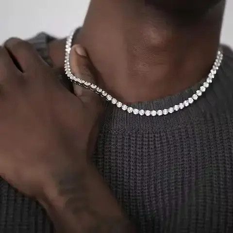 Other HipHop Rhinestone Tennis Chain Necklace Size ONE SIZE - 1 Thumbnail