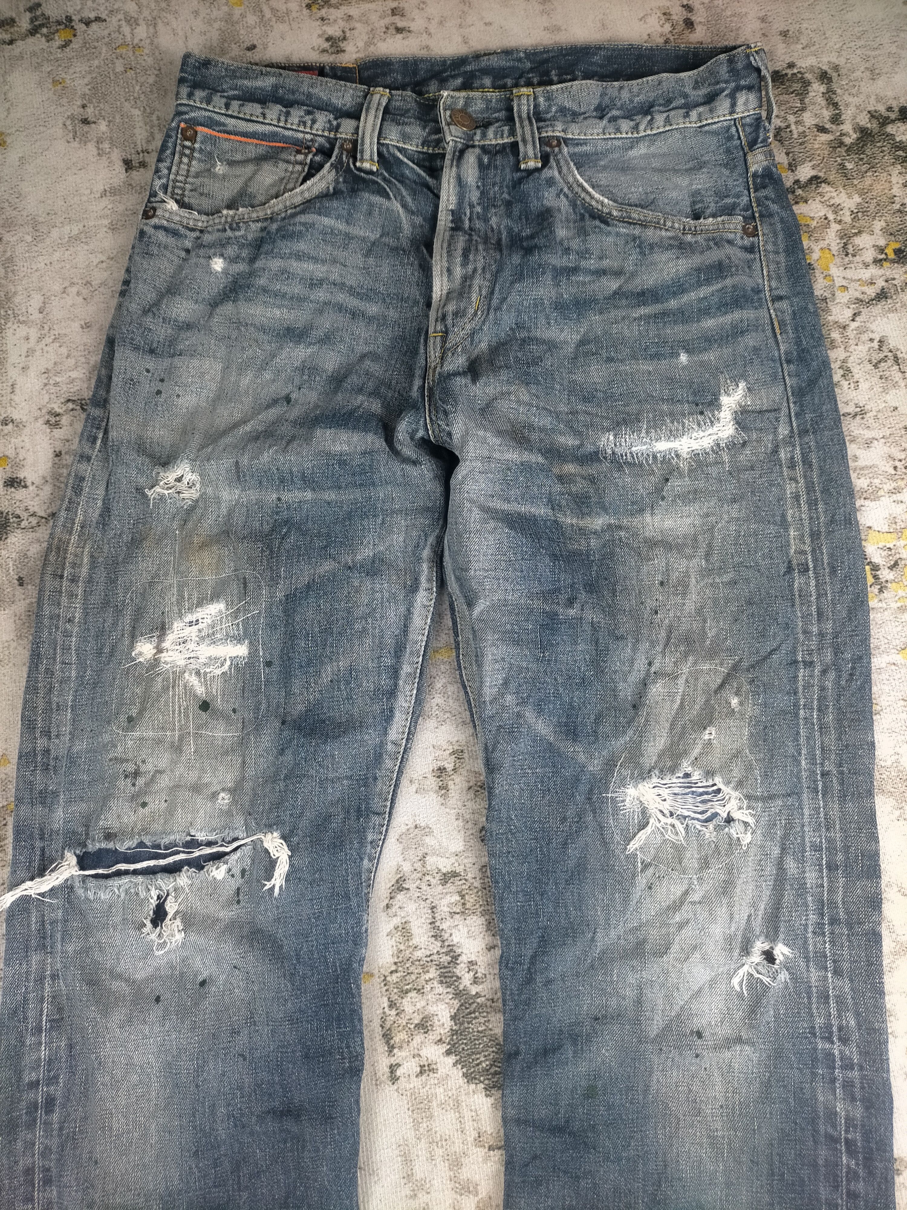 Edwin Vintage Edwin Grunge Selvedge Distressed Jeans Size US 30 / EU 46 - 4 Thumbnail