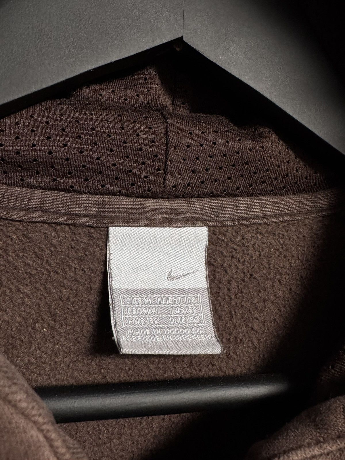 Nike × Vintage Nike Vintage Y2K style big logo Hoodie Brown Size US M / EU 48-50 / 2 - 7 Thumbnail
