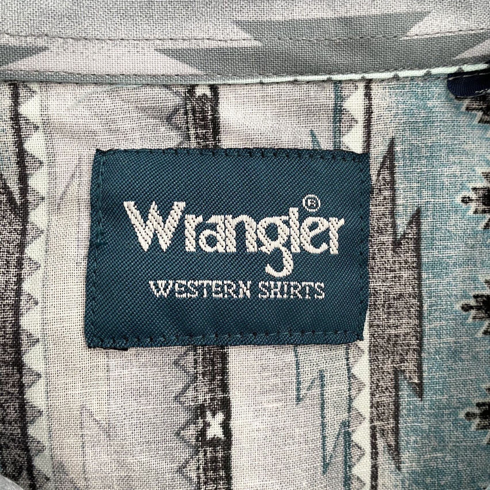 Wrangler VINTAGE Wrangler Aztec Western Shirt Adult XL Green Geometric Long Sleeve Pearl Snap Mens Size US XL / EU 56 / 4 - 5 Thumbnail
