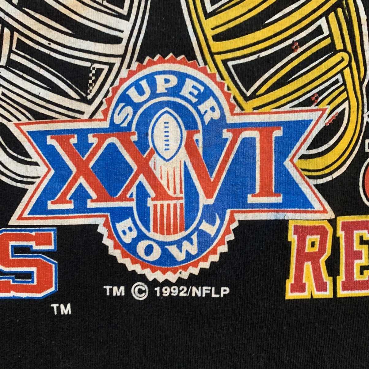 Fruit Of The Loom Vintage 1992 Super Bowl XXVI T-Shirt L Single Stitch Size US L / EU 52-54 / 3 - 4 Thumbnail