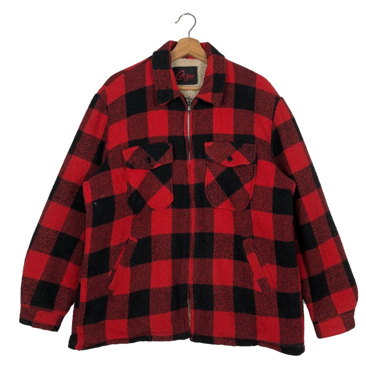 Japanese Brand 🔥Vintage 90’s Cal-Jac USA Checked Tartan Design Wool Jacket Size US M / EU 48-50 / 2 - 1 Thumbnail