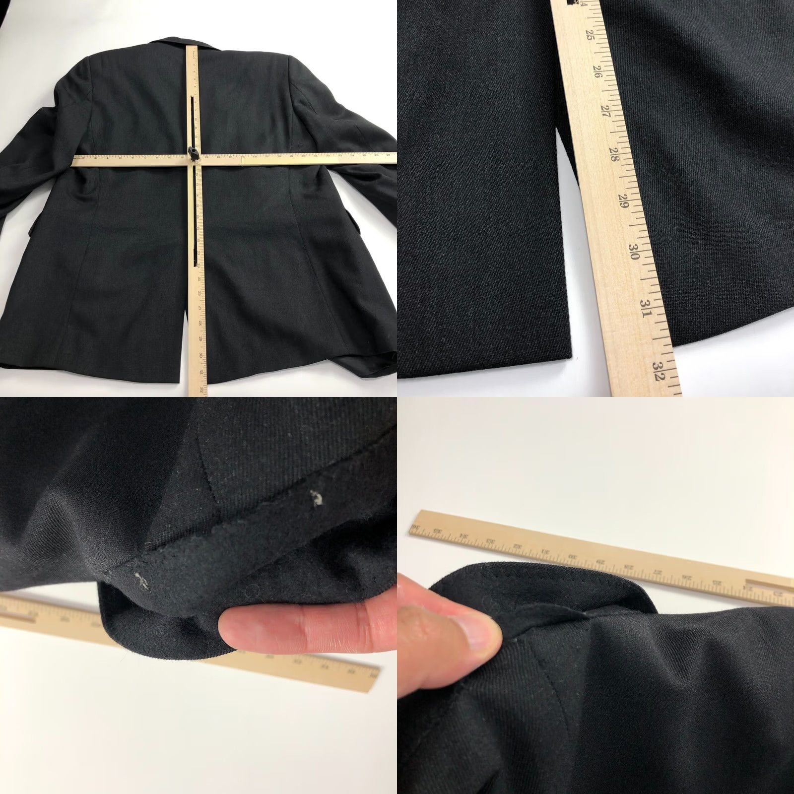 Ralph Lauren Lauren Ralph Lauren Blazer Jacket Gray 42R Men 100% Wool Blend Three-Button Single-Breasted Notch Lapel Regular Fit Vintage No Size 42R - 10 Thumbnail
