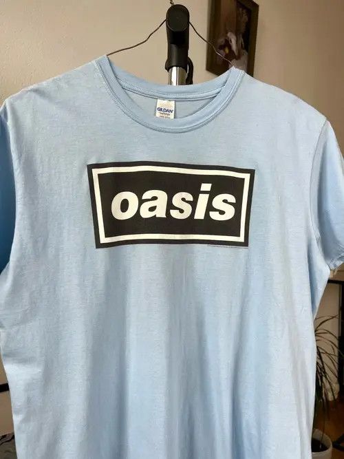 Other Oasis tee Definitely Maybe Britpop Blue TShirt Vintage style Size US XL / EU 56 / 4 - 2 Thumbnail