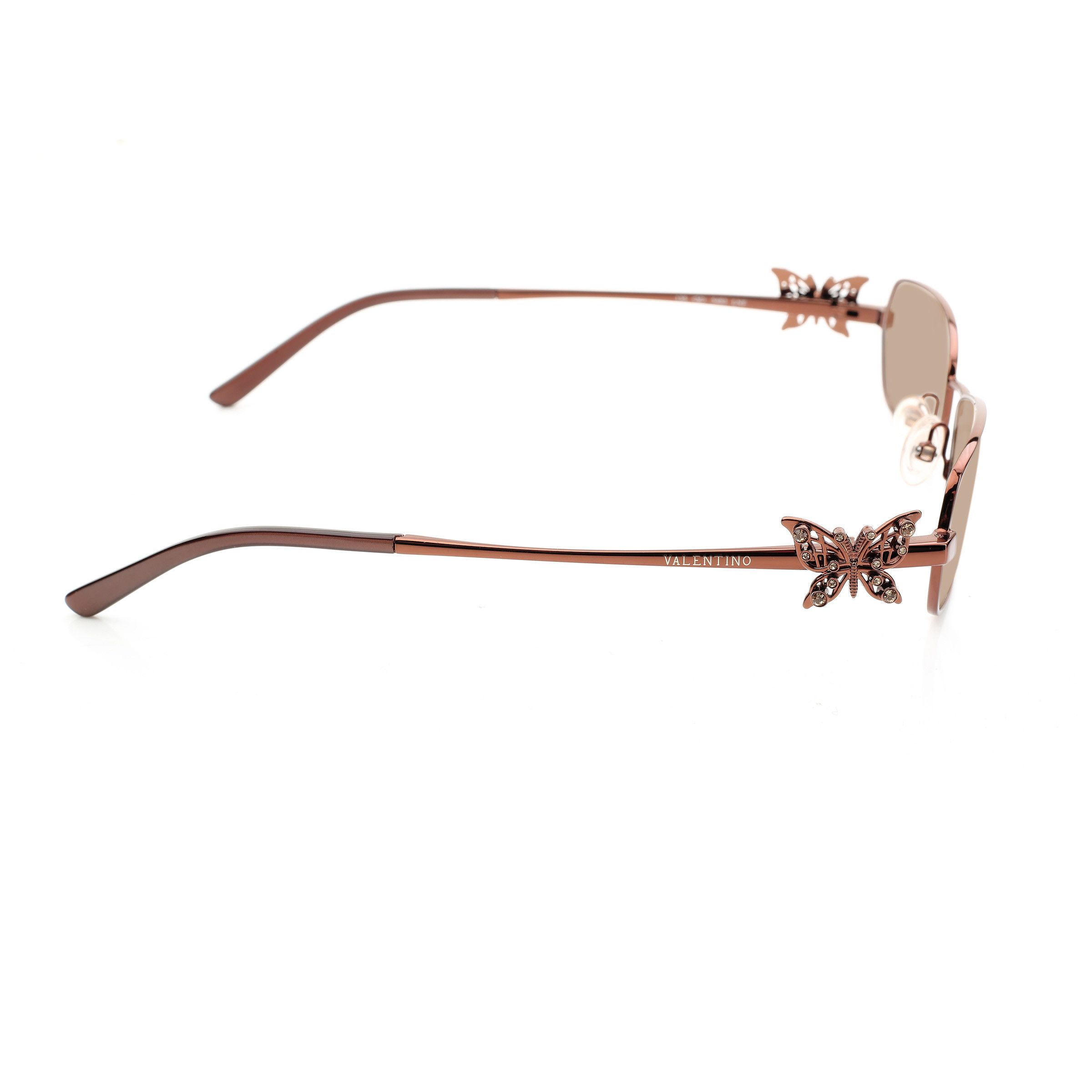 Valentino Valentino '90s Brass Crystal Butterfly Detail Sunglasses Size ONE SIZE - 2 Thumbnail