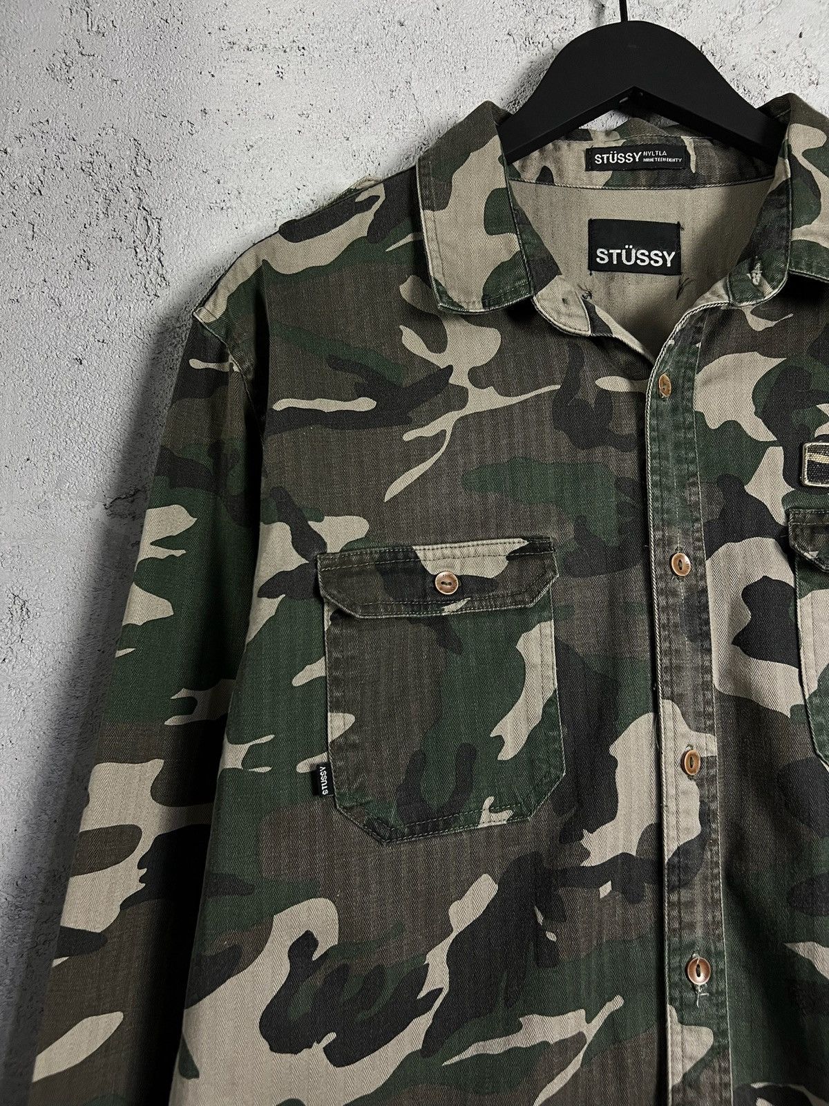 Stussy Stussy Long Sleeve Button Up Military Moro Shirt XL Size US XL / EU 56 / 4 - 6 Thumbnail