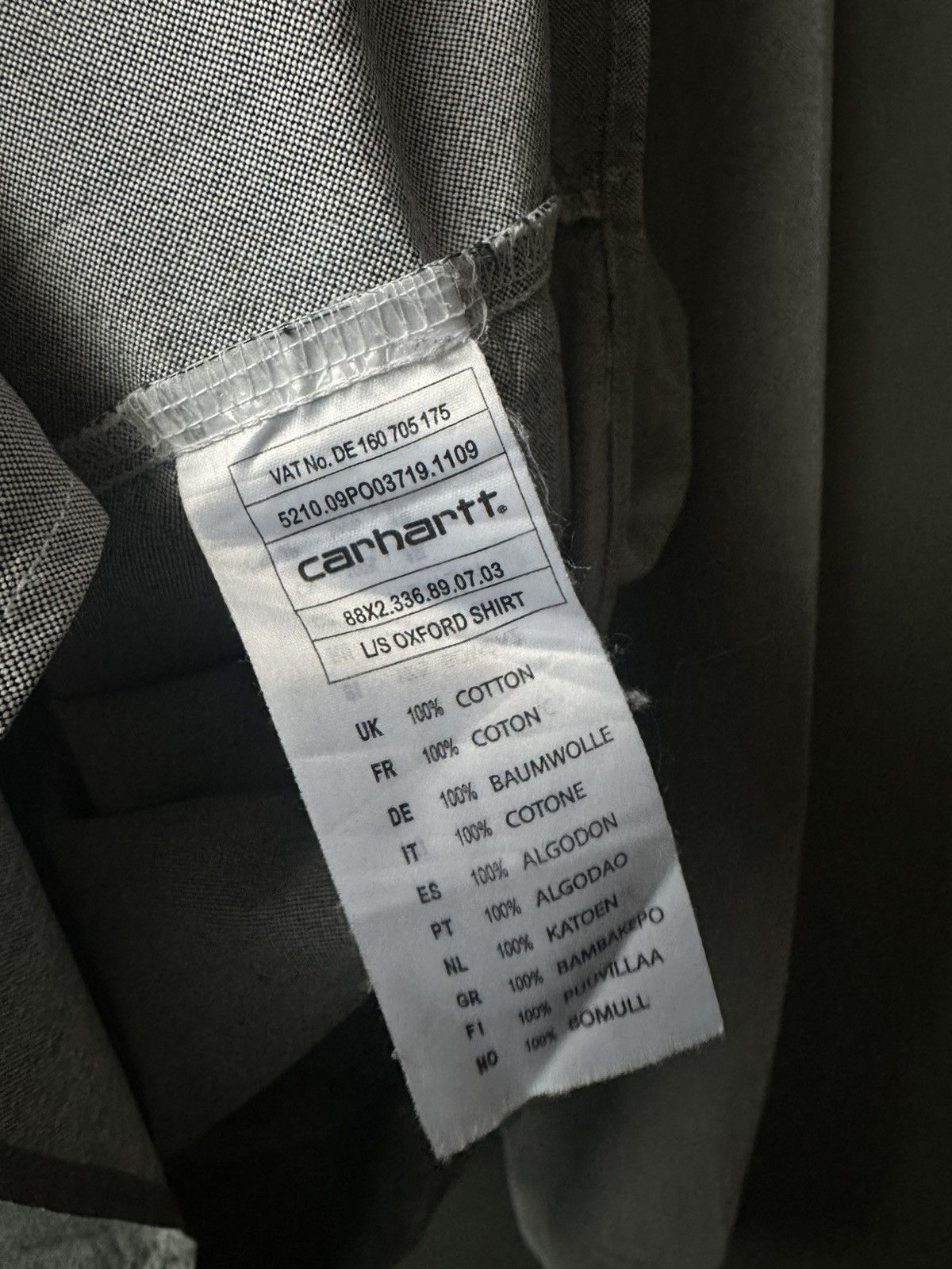 Carhartt Carhartt LS Oxford Cotton Shirt Size L Size US L / EU 52-54 / 3 - 5 Thumbnail